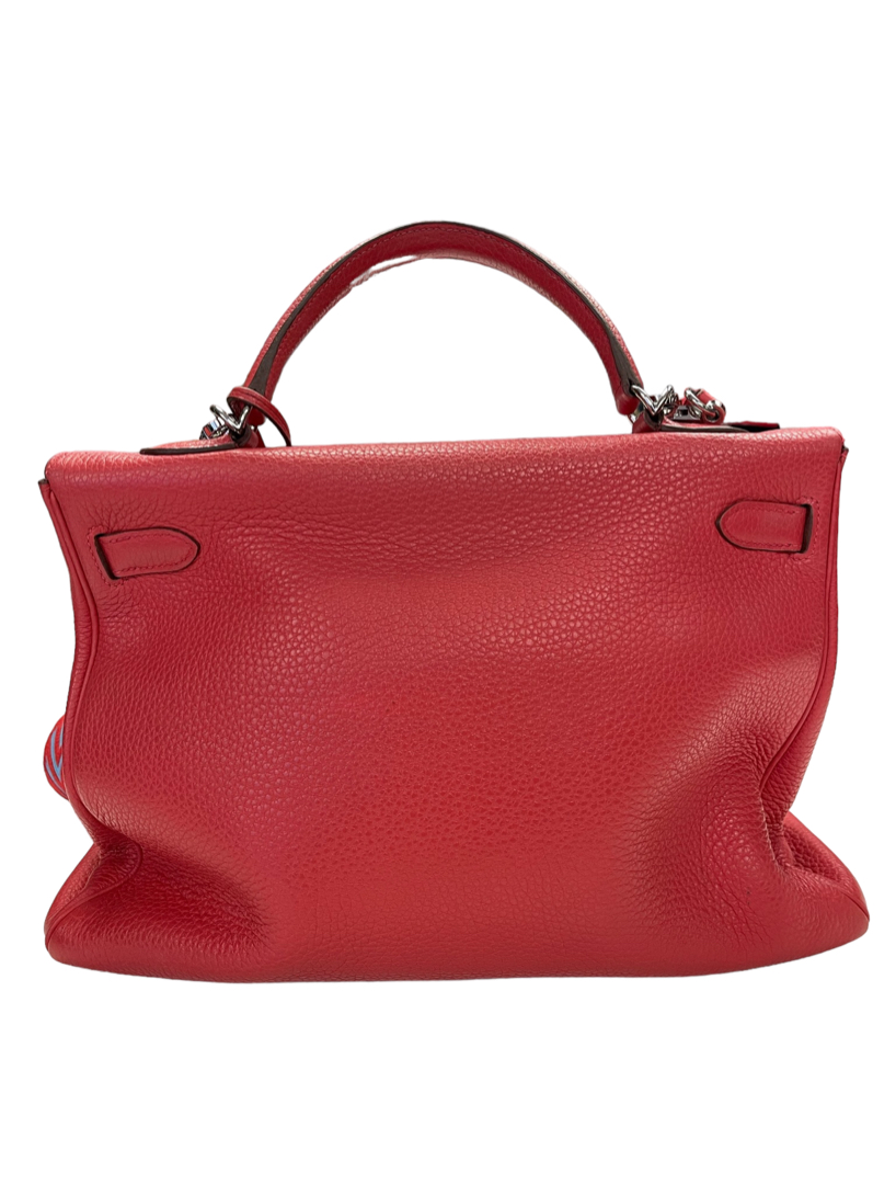 Hermes Clemence Kelly Retourne Size 35 Bougainvillea Top Handle And Strap 2 Hermes Clemence Kelly Retourne Size 35 Bougainvillea Top Handle And Strap - Image 3
