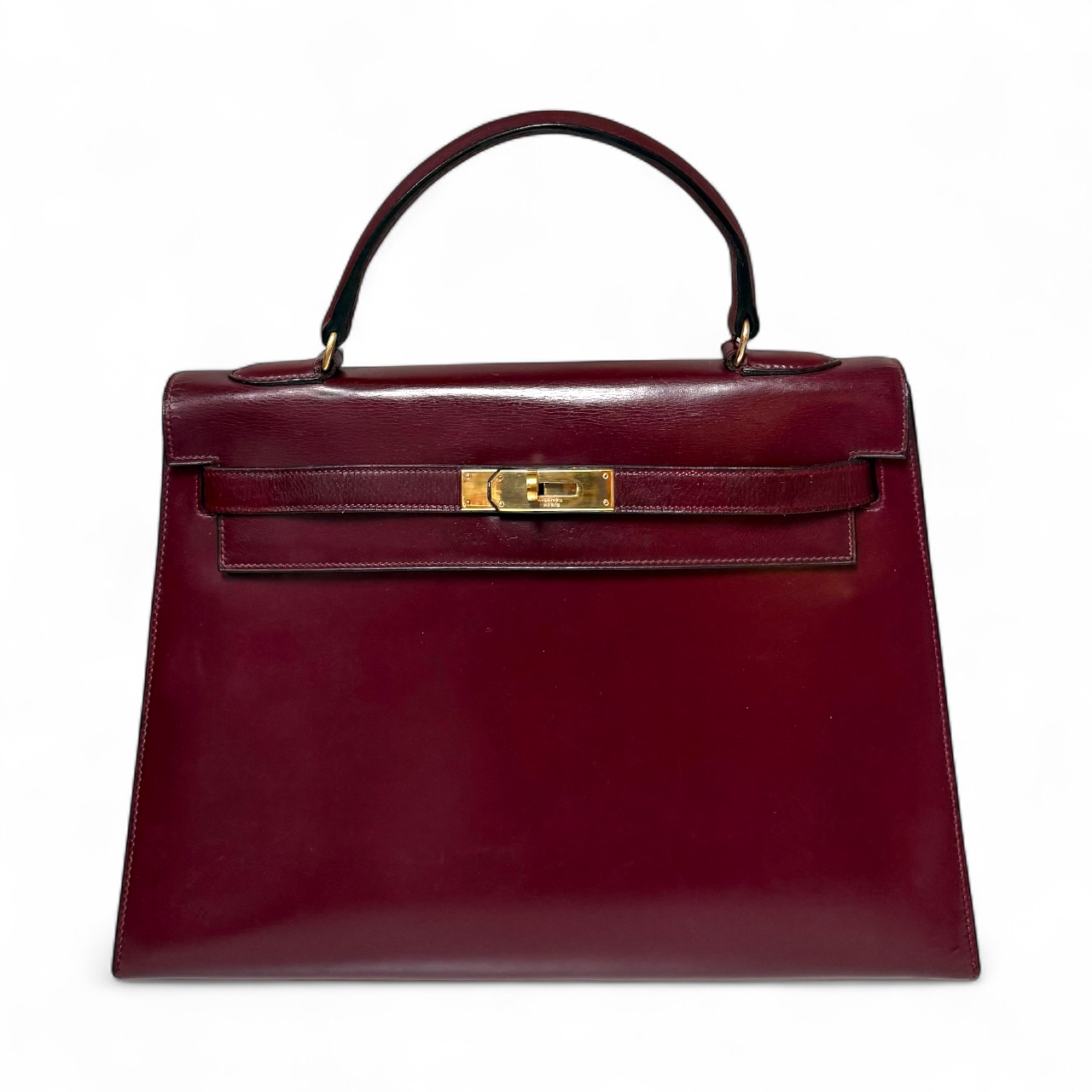 Hermes 1959 Burgundy Vintage Kelly 32