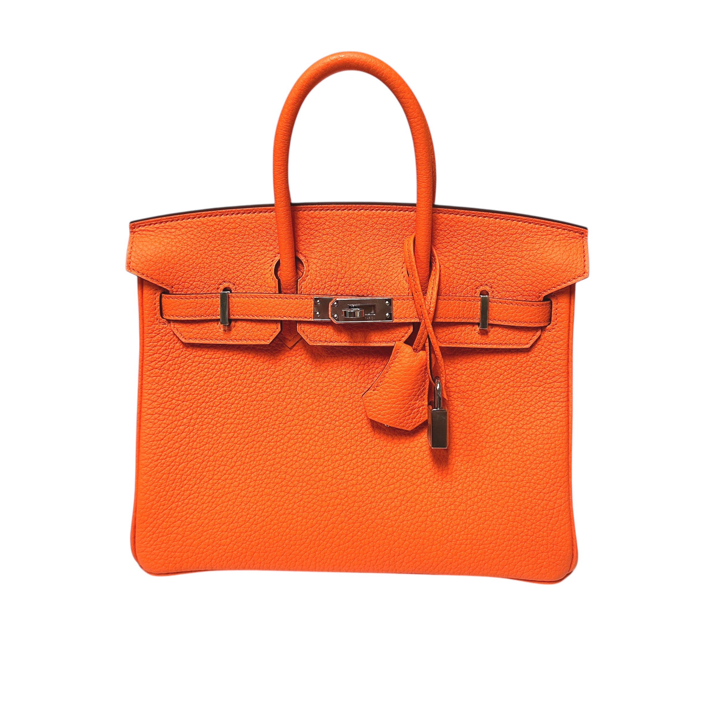 Hermes 2023 Birkin 25 Orange Minium Palladium HW