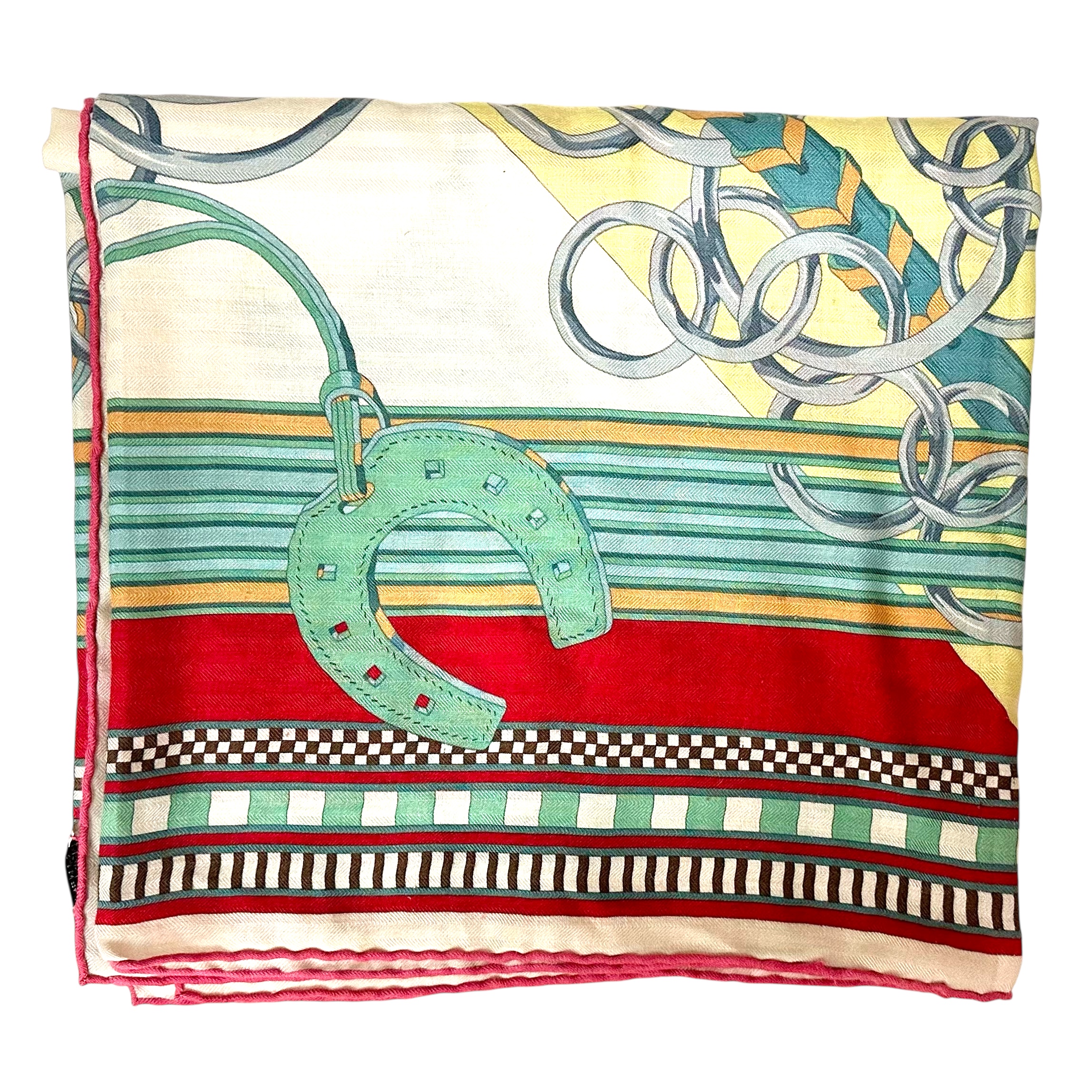 Hermes Cashmere & Silk Brides Et Gris Shawl