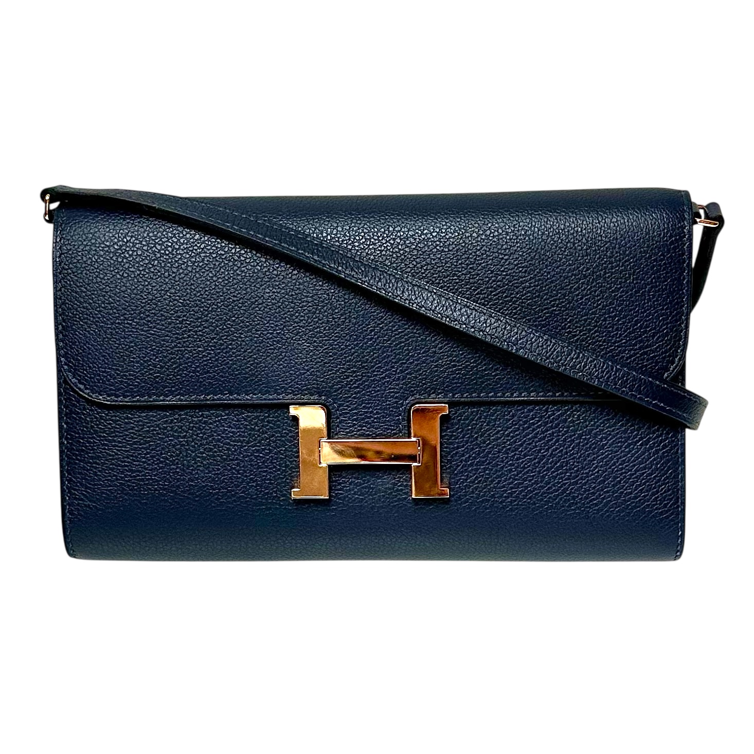 Hermes Navy Constance Wallet To Go