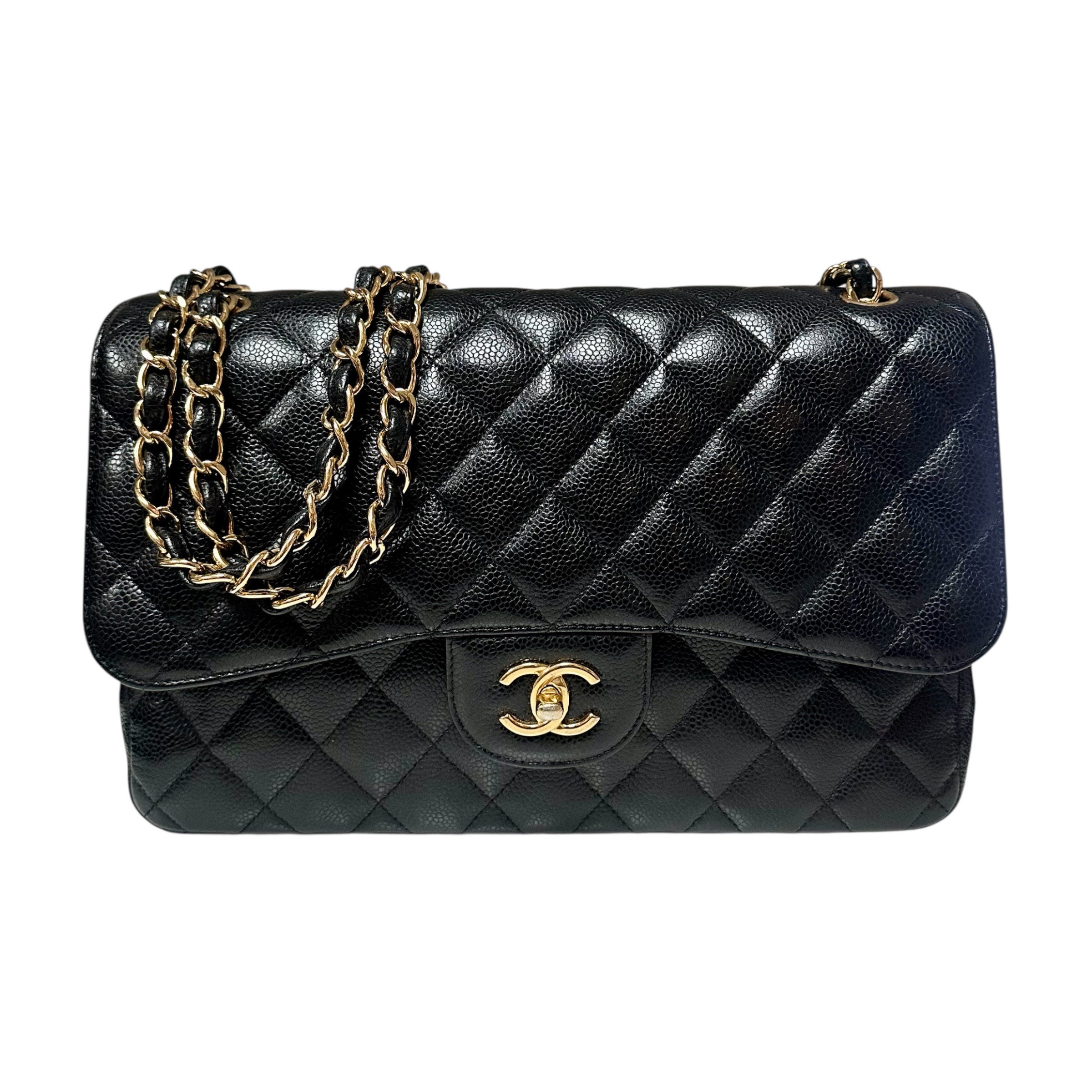 Chanel Black Caviar Jumbo Classic Double Flap Bag