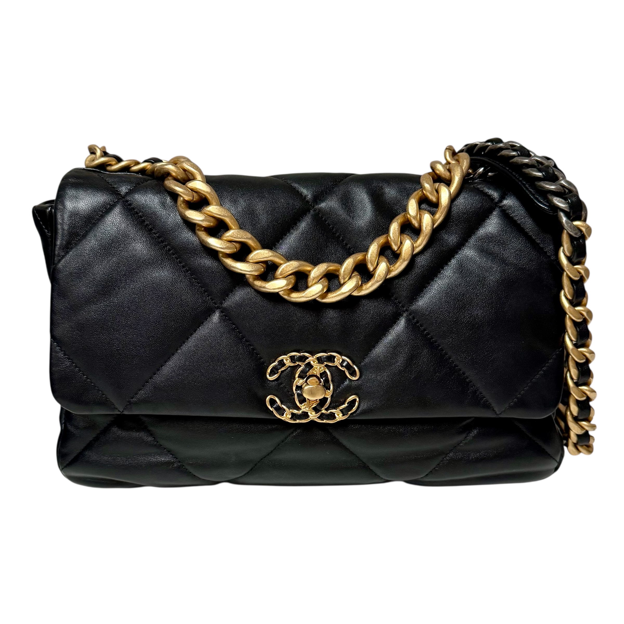 Chanel Black Large 19 Flap Bag