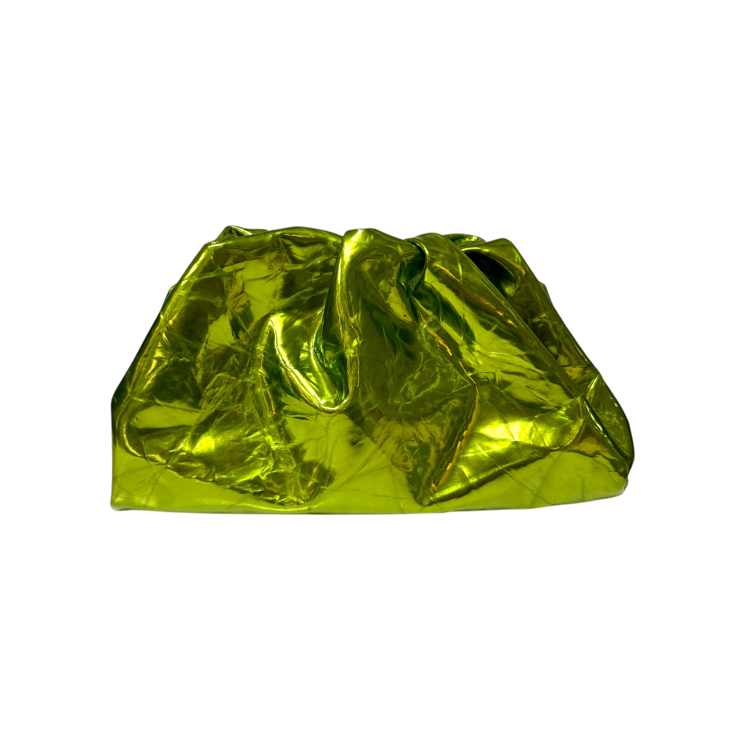 Bottega Veneta Green Patent Leather Pouch Bag