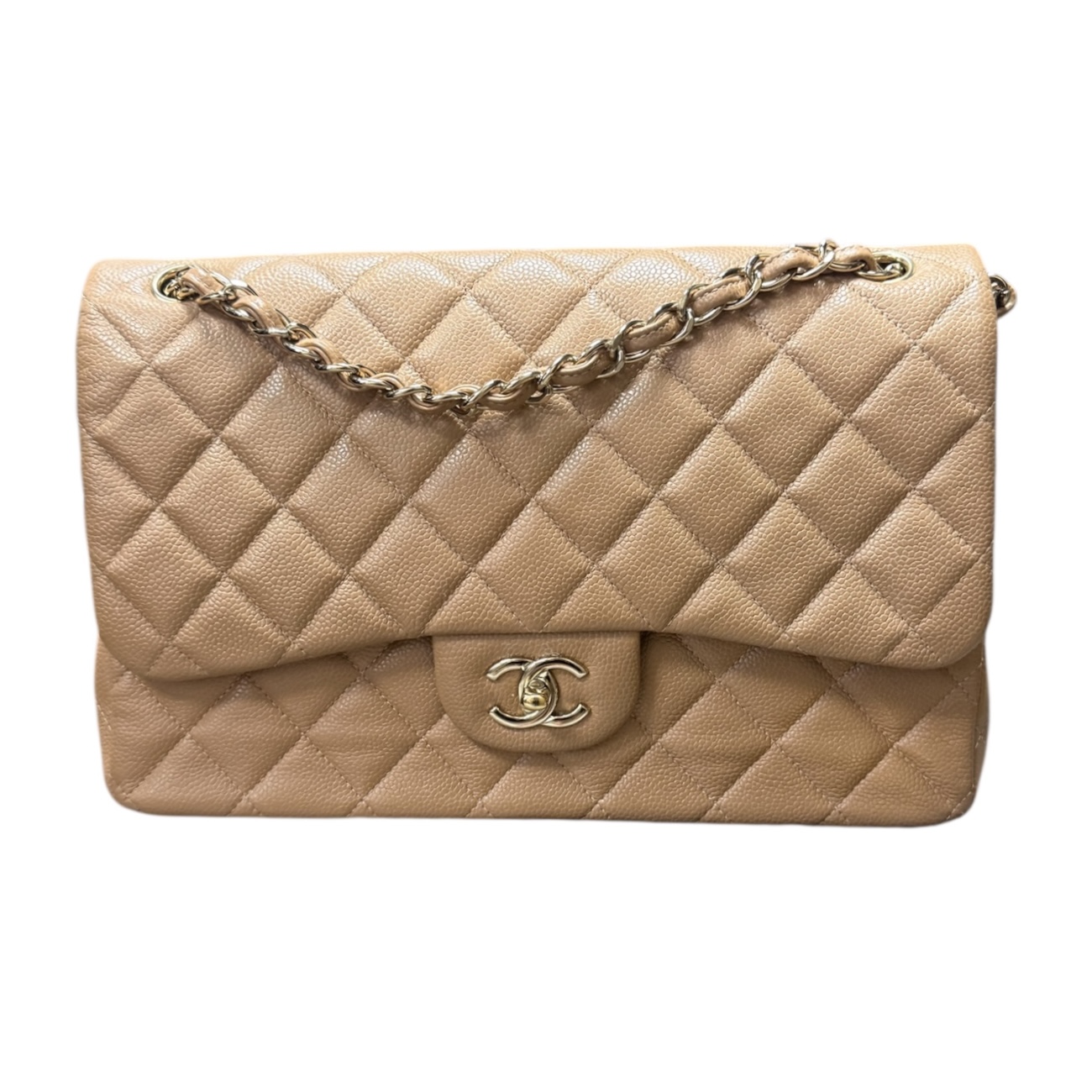 Chanel Jumbo Tan Double Flap Bag