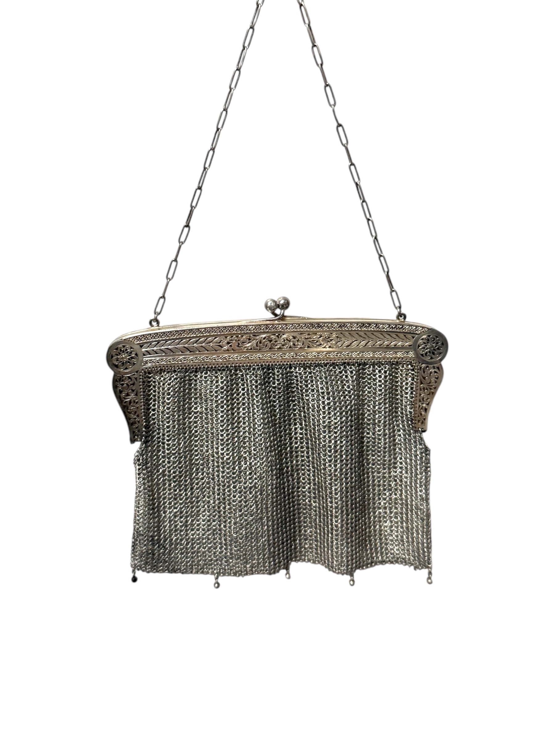 Vintage Silver Mesh Handbag