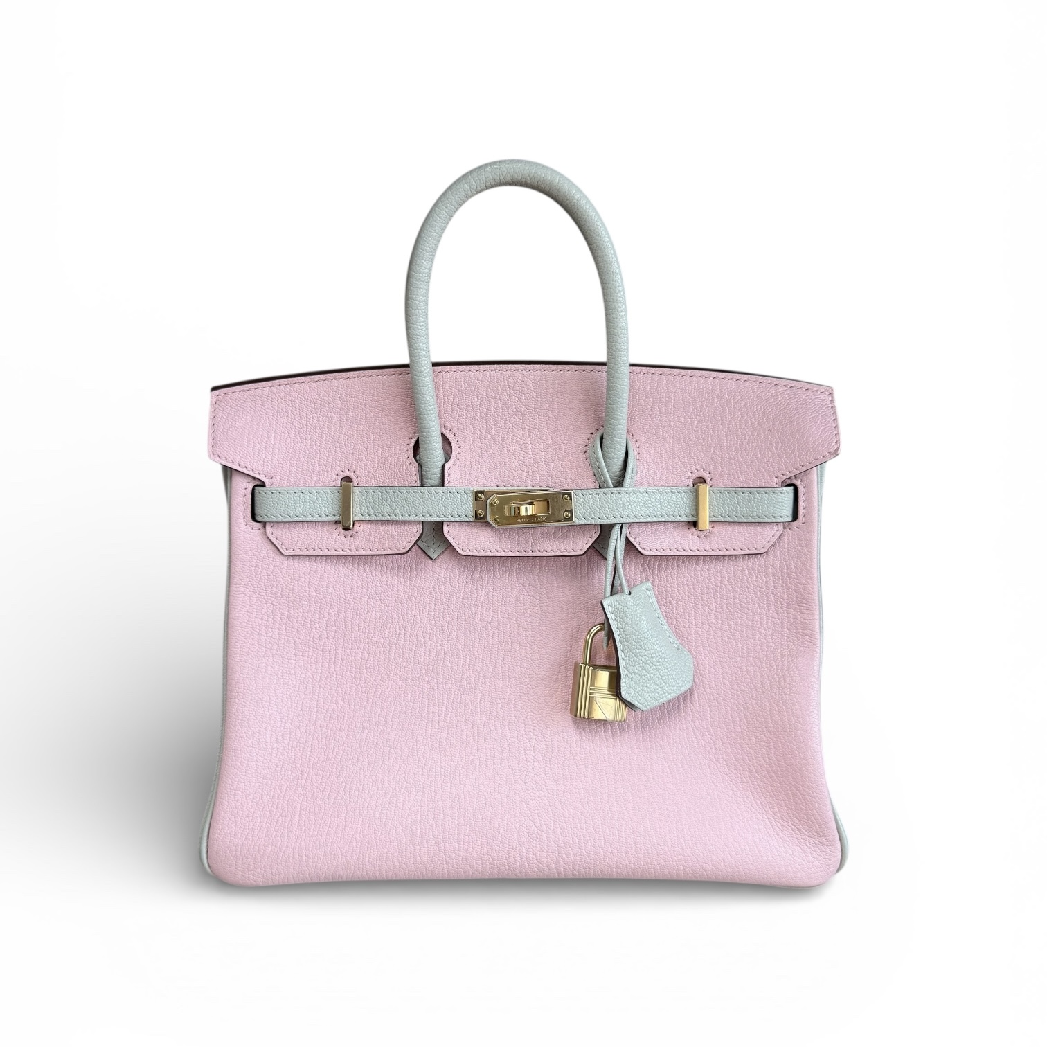 Hermes Special Order (HSS) Rose Sakura & Gris Perle Chevre Birkin 25 (2023)
