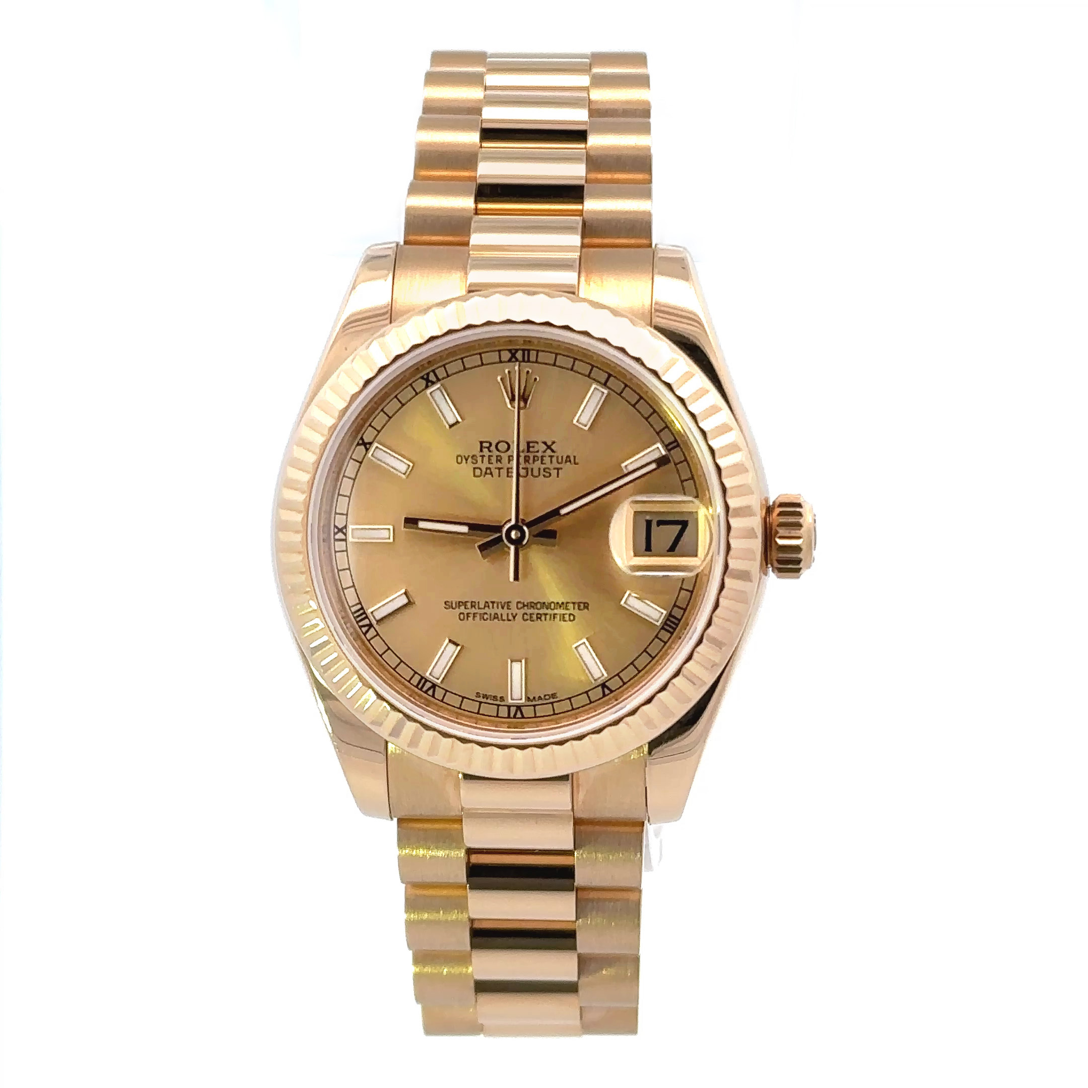 Rolex Datejust 31mm 18k YG 2017