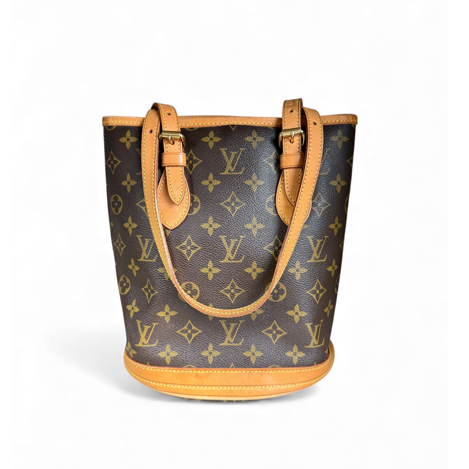 Louis Vuitton Monogram Petit Bucket Bag with Pouch