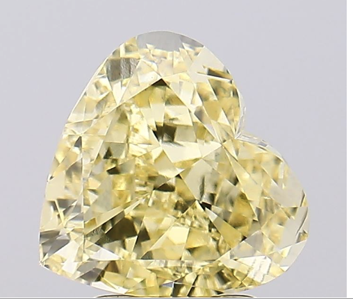 10.05 carat Fancy Intense Yellow Heart lab grown diamond, VS1, IGI certified