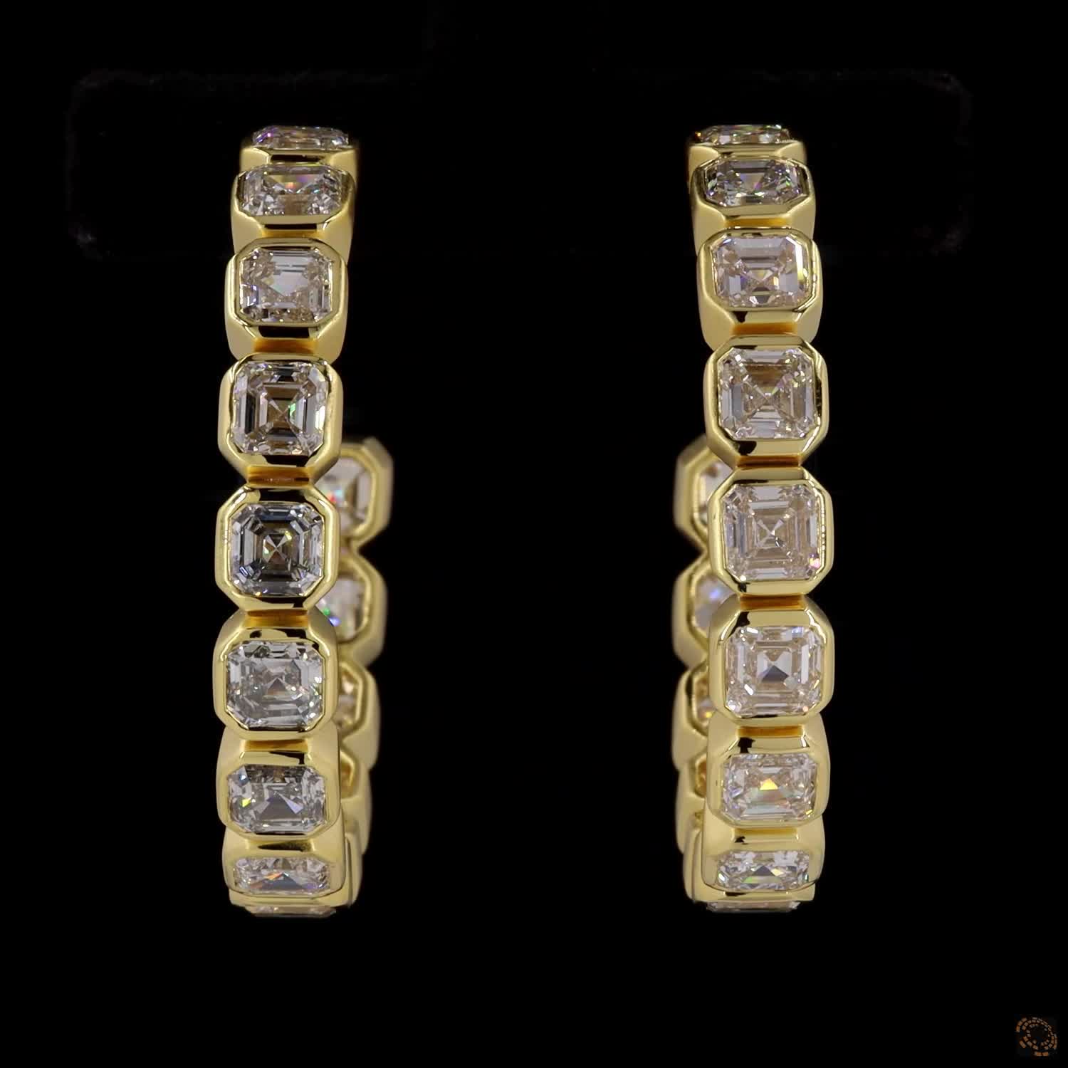 Hoop Earrings, 14K Yellow Gold, stock 475240