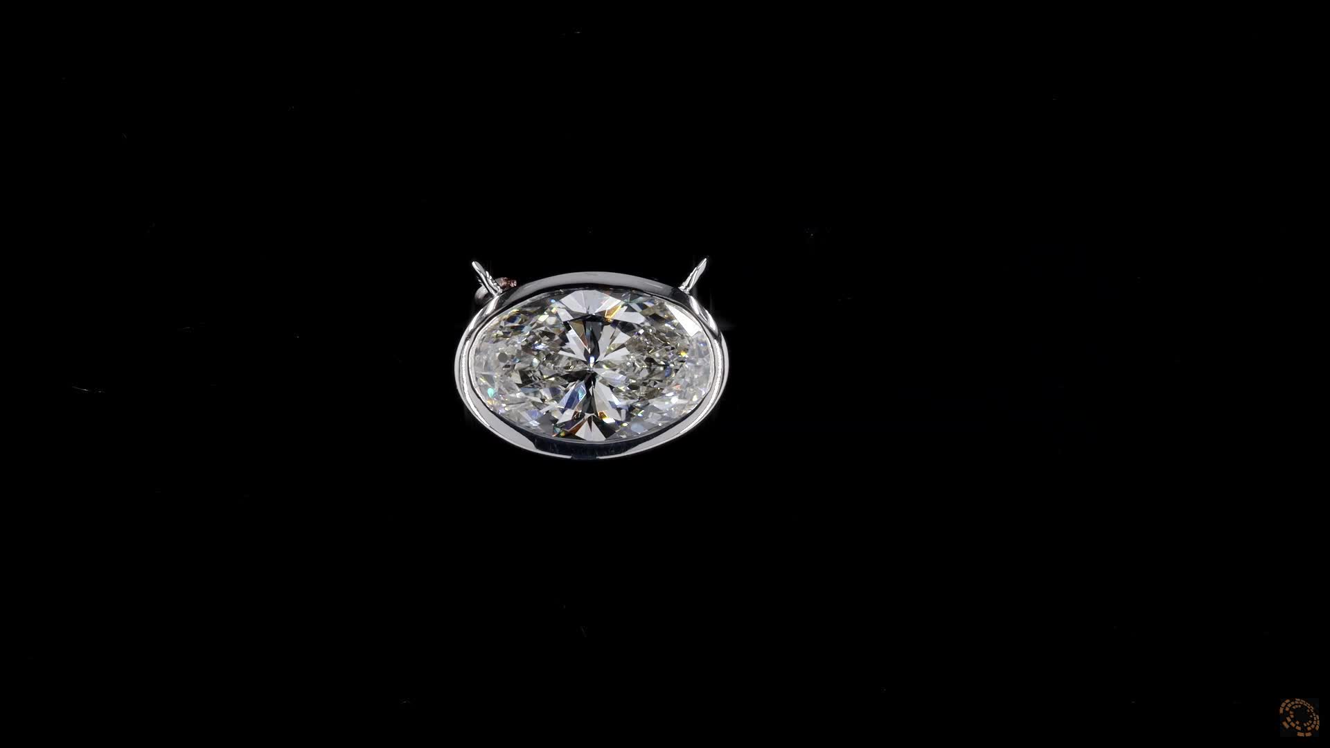 Solitaire Pendant, 14K White Gold, stock 495238