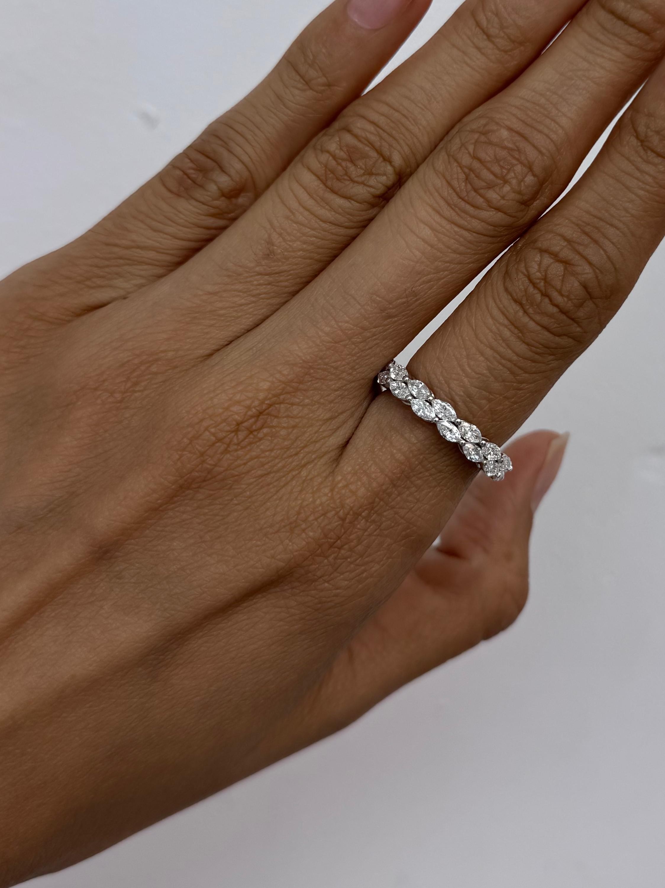 Eternity Band, 14K White Gold, stock 305705