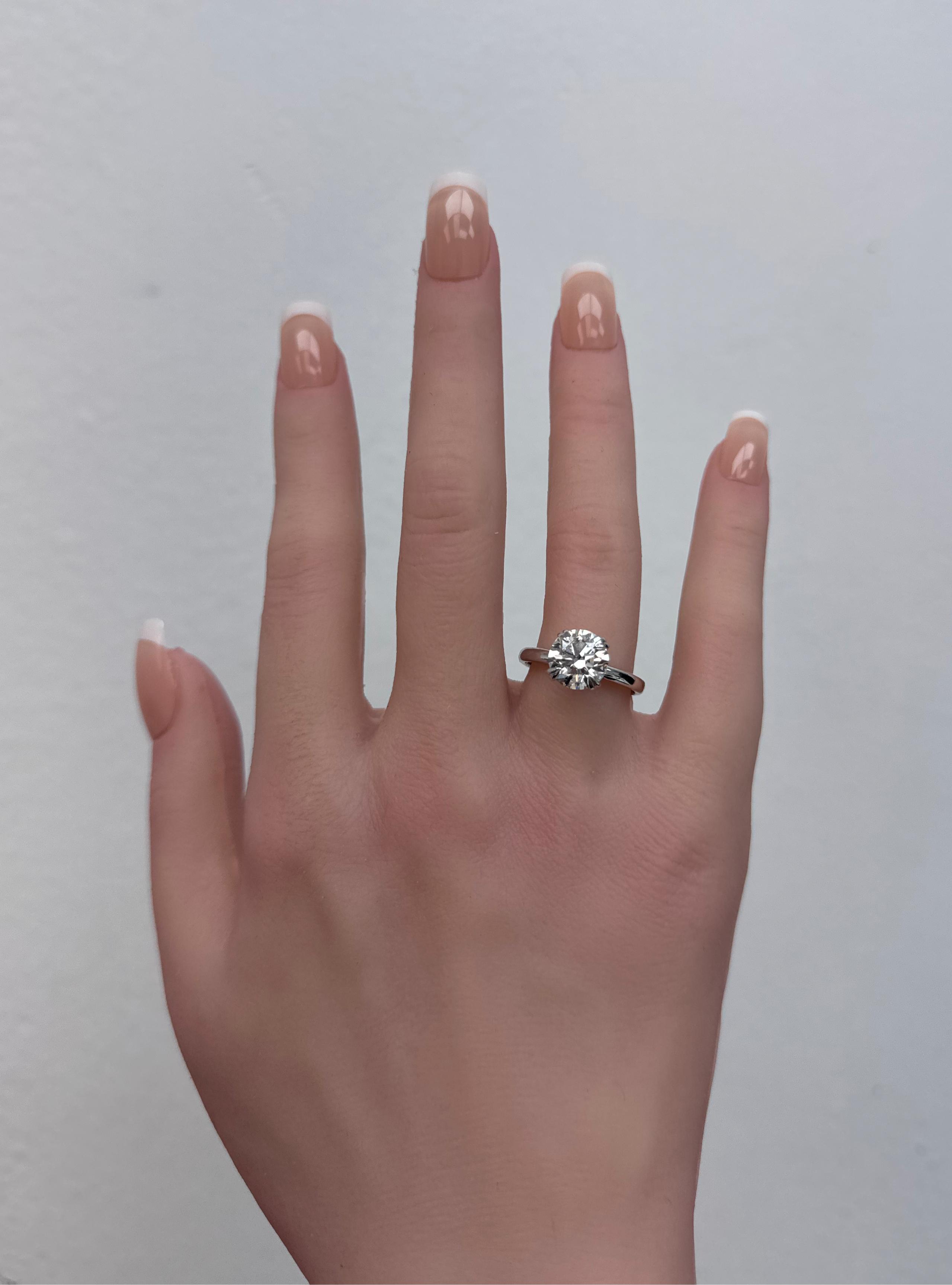 Solitaire Engagement Ring, 14K White Gold, stock 311674