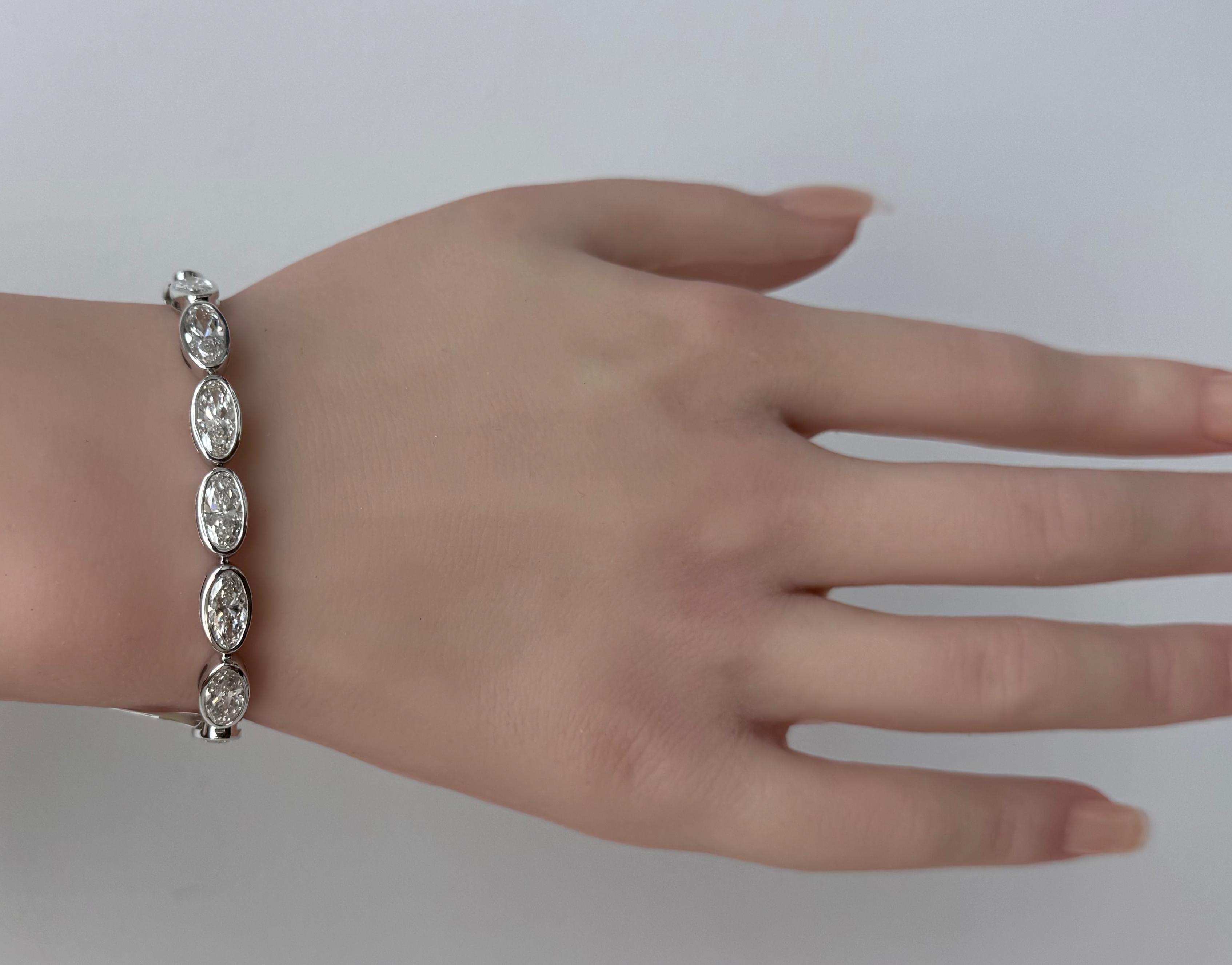 Tennis Bracelet, 14K White Gold, stock 311099
