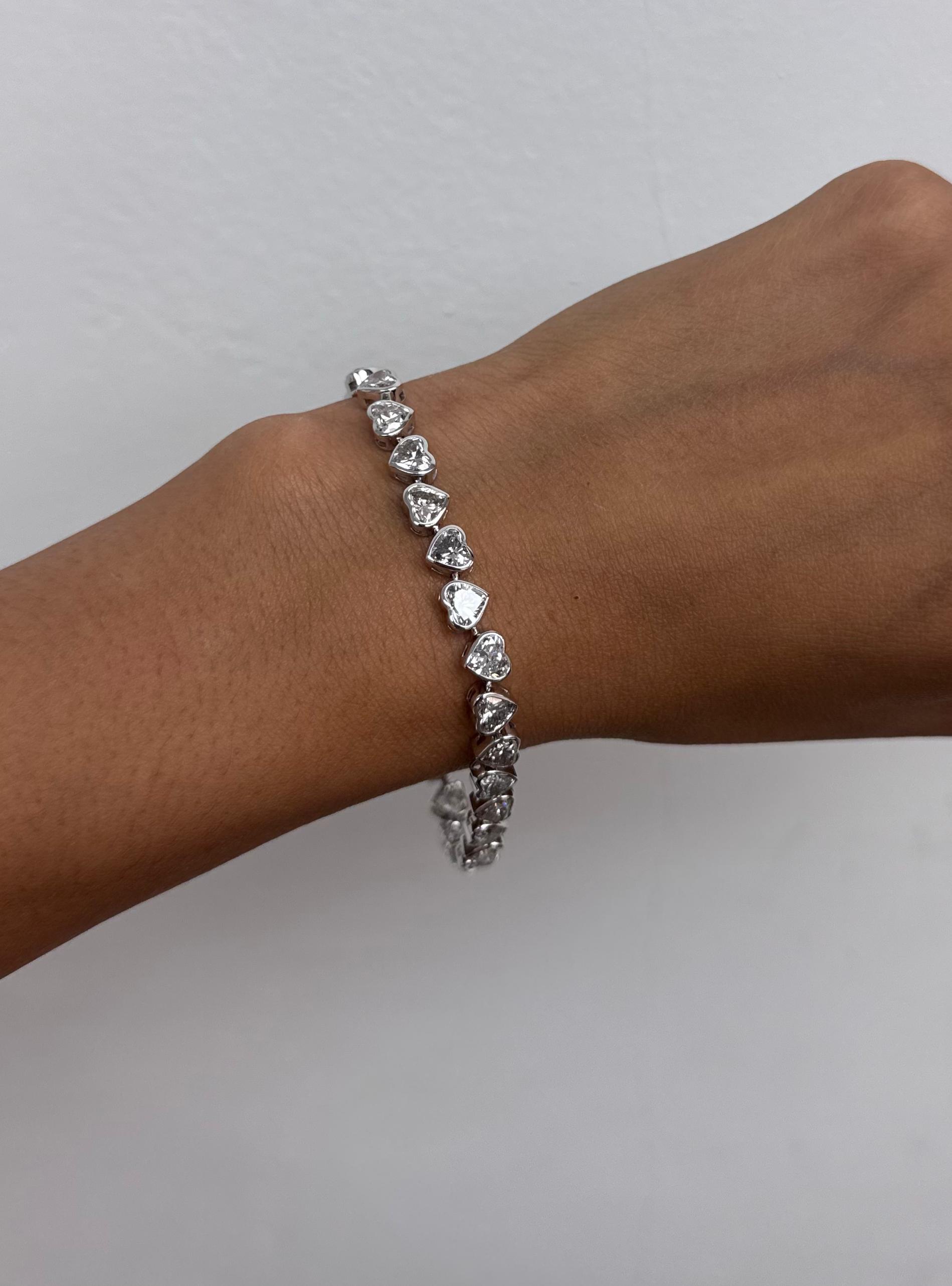 Tennis Bracelet, 14K White Gold, stock 494358