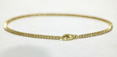 14KY NATURAL DIAMONDS TENNIS BRACELET G-H SI 109RD-0.97CTW 14KY-3.27GR