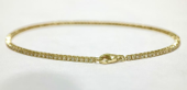14KY NATURAL DIAMONDS TENNIS BRACELET G-H SI 109RD-0.97CTW 14KY-3.31GR