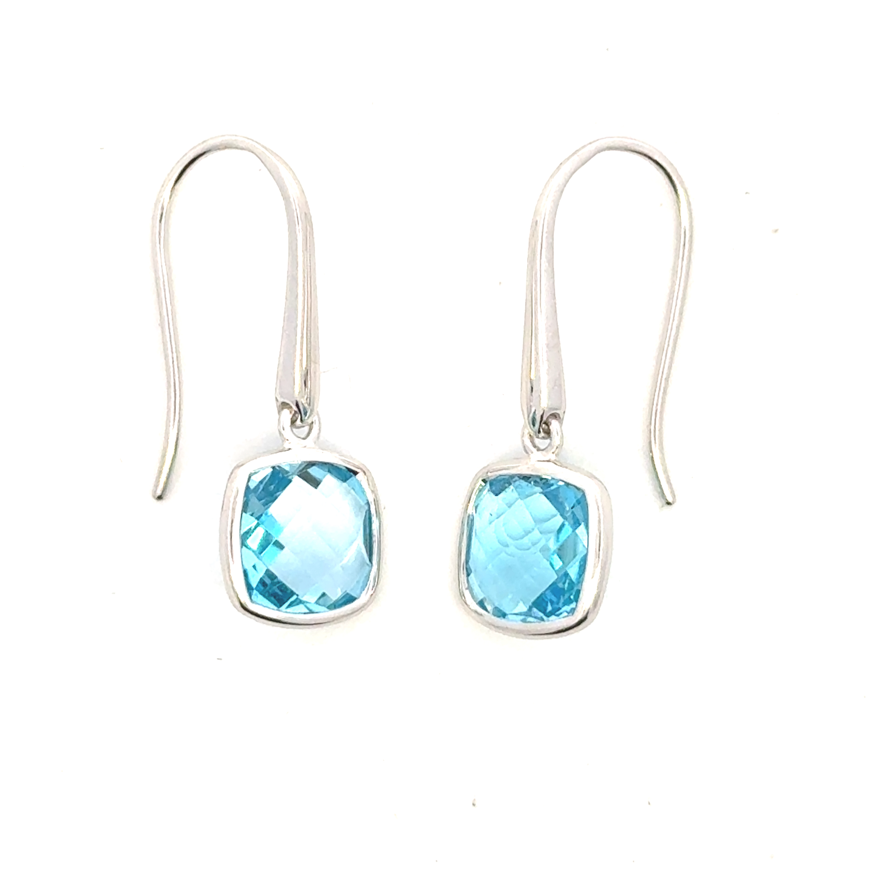 Earrings Blue Topaz  Silver  Color Candy