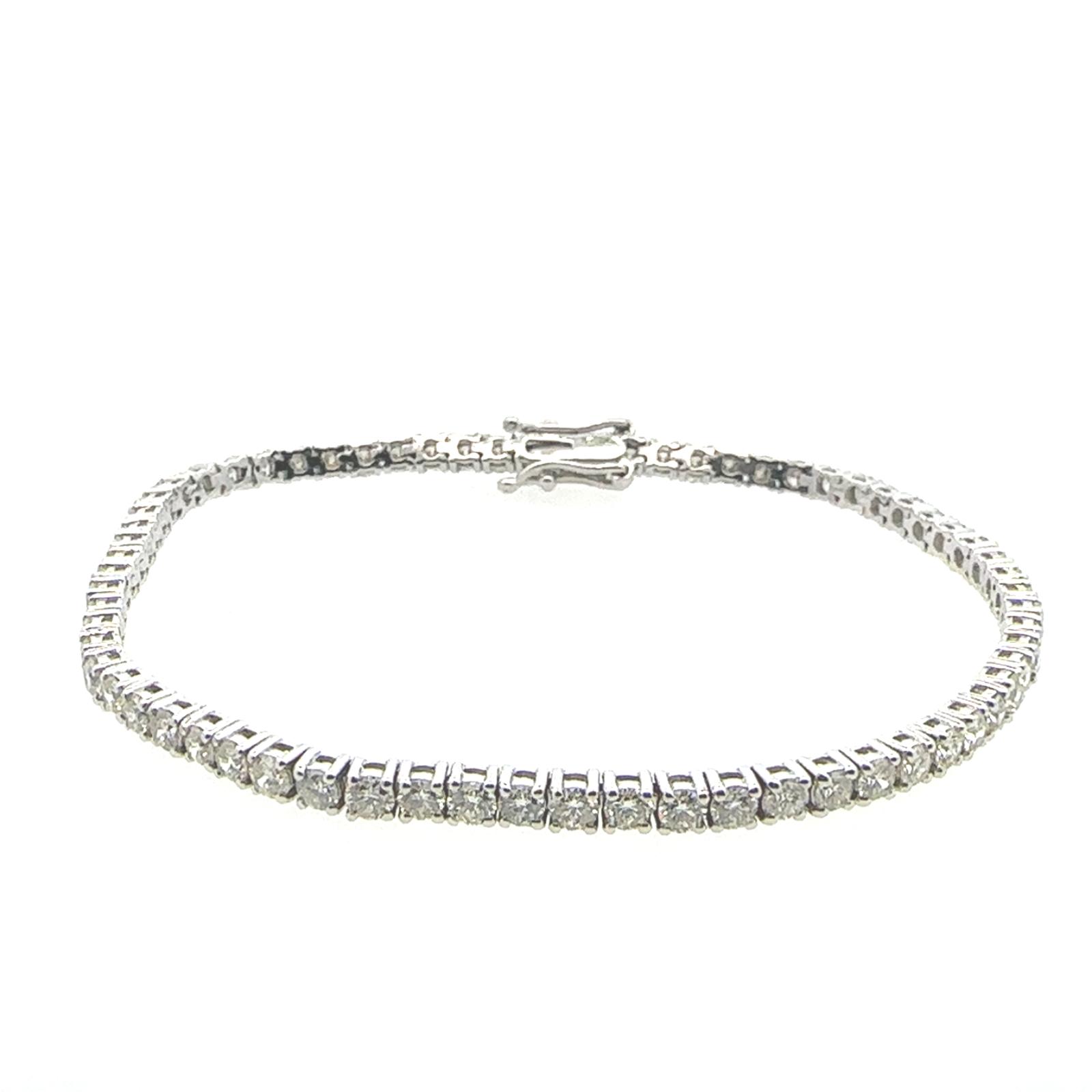 Bracelet-Line Tennis, Diamond  14k WG 