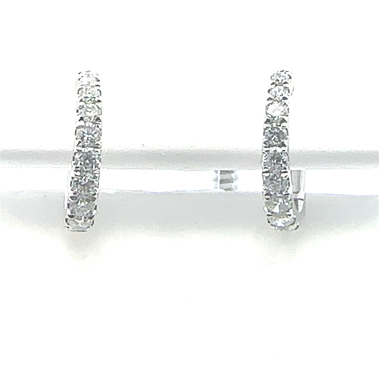 Basics Earrings  0.52   Round Brilliant Diamond Sides set on 3.20gr 14k WG