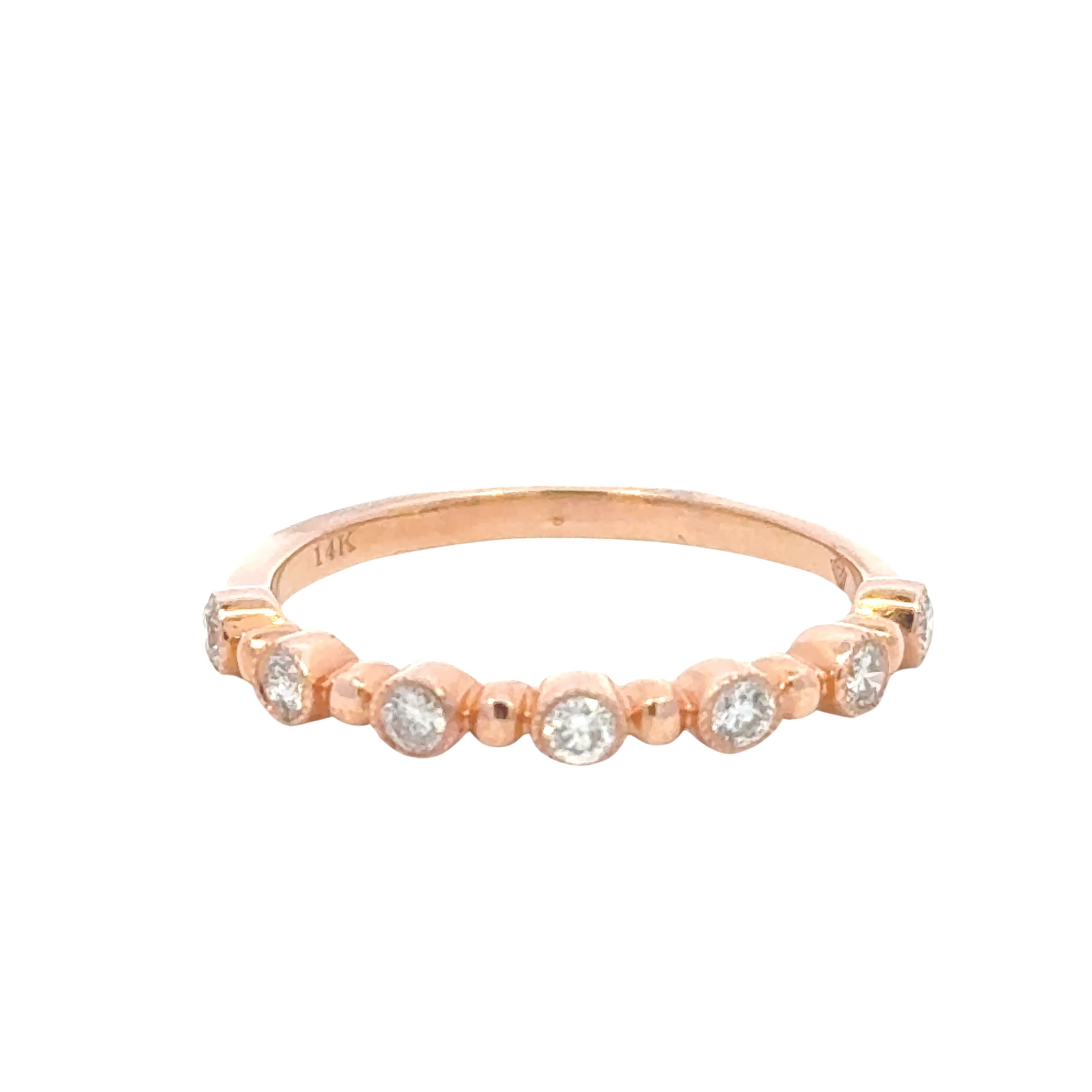 Bridal Rings  0.24   with 0.24  Round Brilliant Diamond Sides set on 2.00gr 14k RG