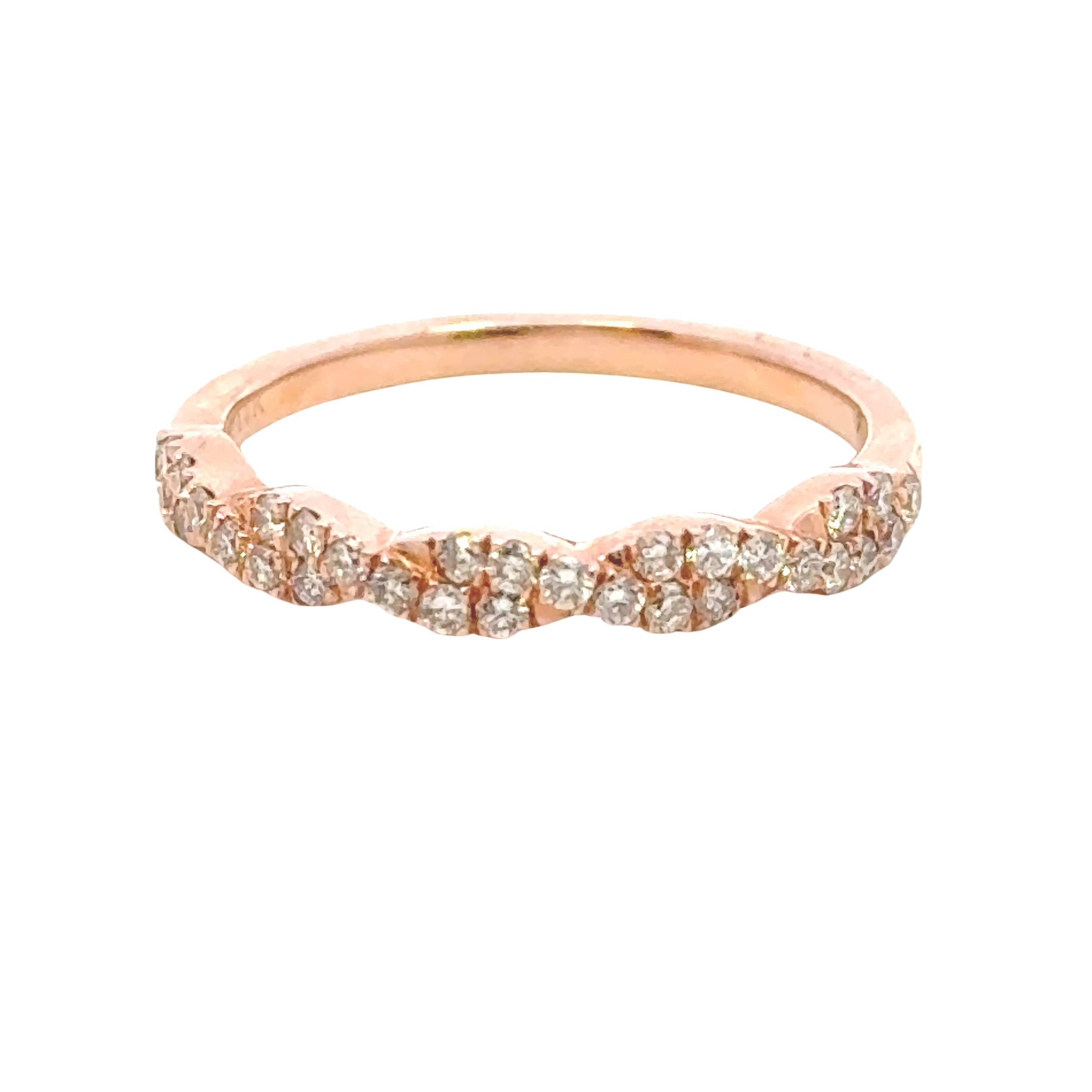 14k RG Diamond  Rings  Round Brilliant 0.35CT 31D  -0.35CTW  2.10GR