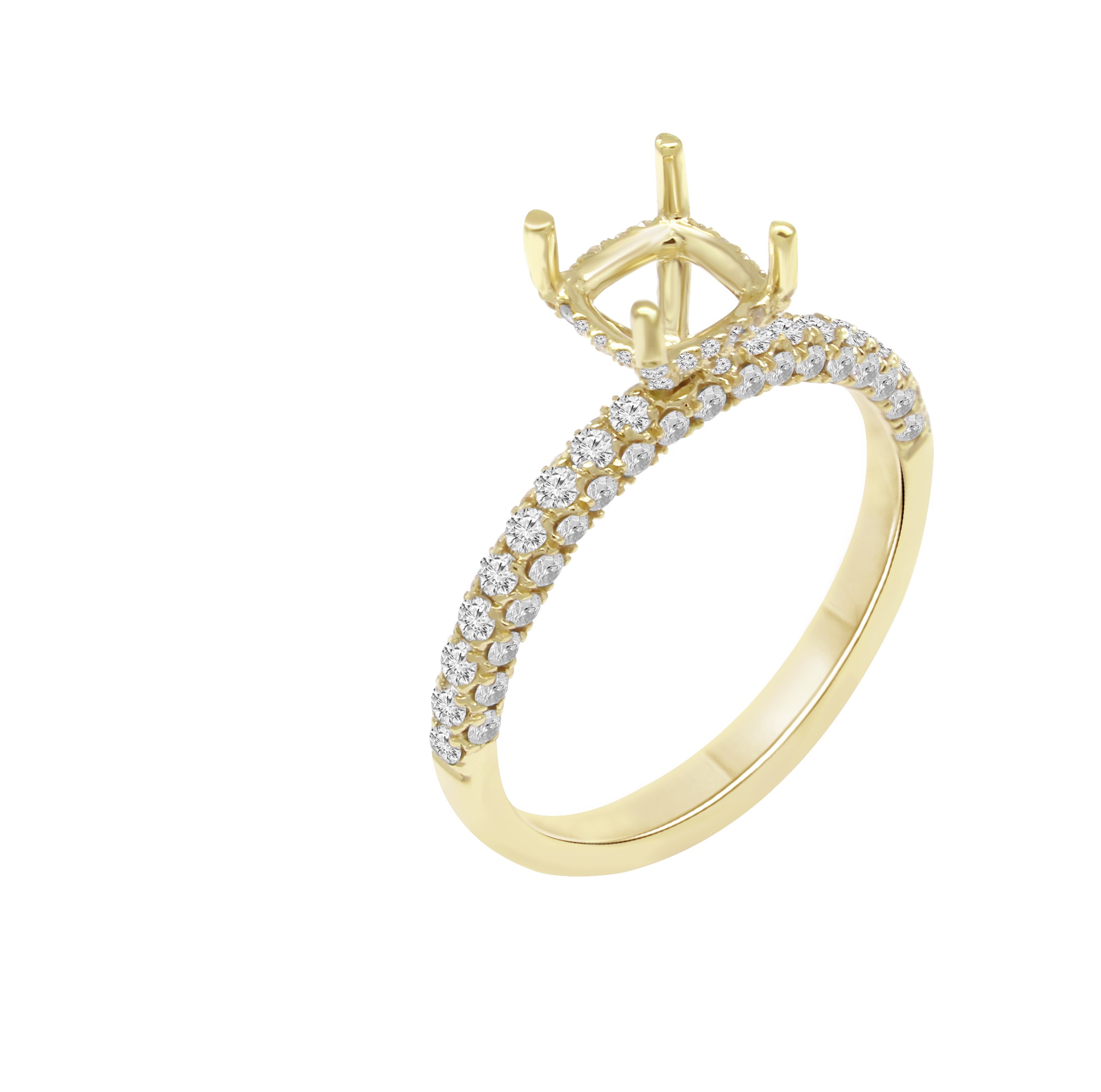 90 RD Natural Diamonds GH/VS Hidden Halo with DIA on the
shank 1.97 gr 14k YG
