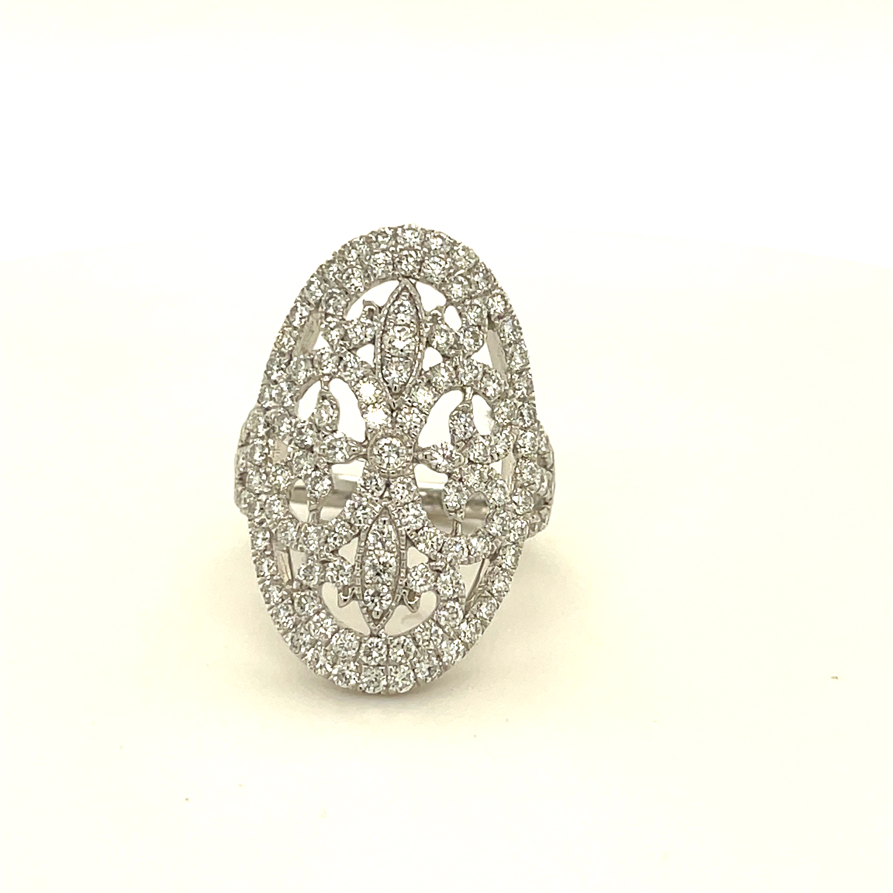 14k WG Diamond  Rings  Round Brilliant 2.25CT 125D  -2.25CTW  6.10GR