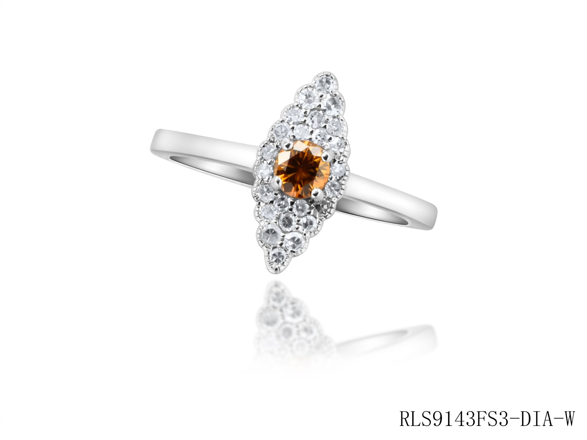 Rings  0.47  Diamond SI Sides set on 2.38gr 14k WG