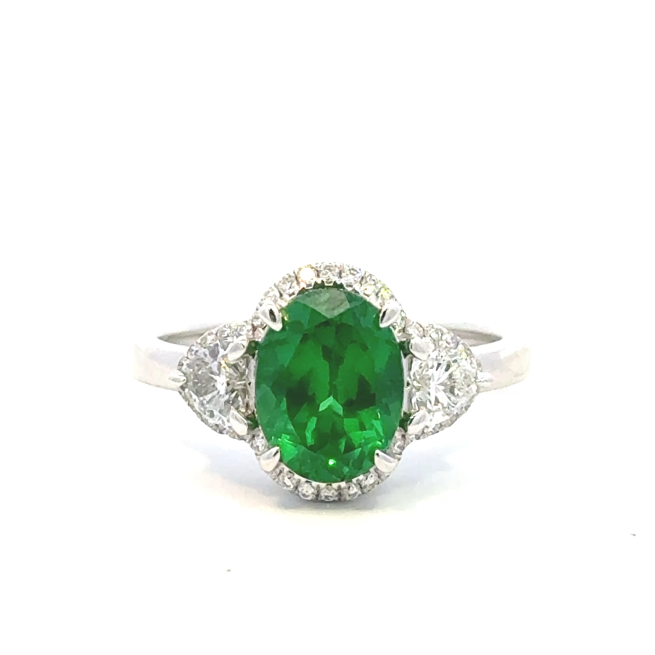 Rings-Bridal, Emerald  14k WG  Gemma