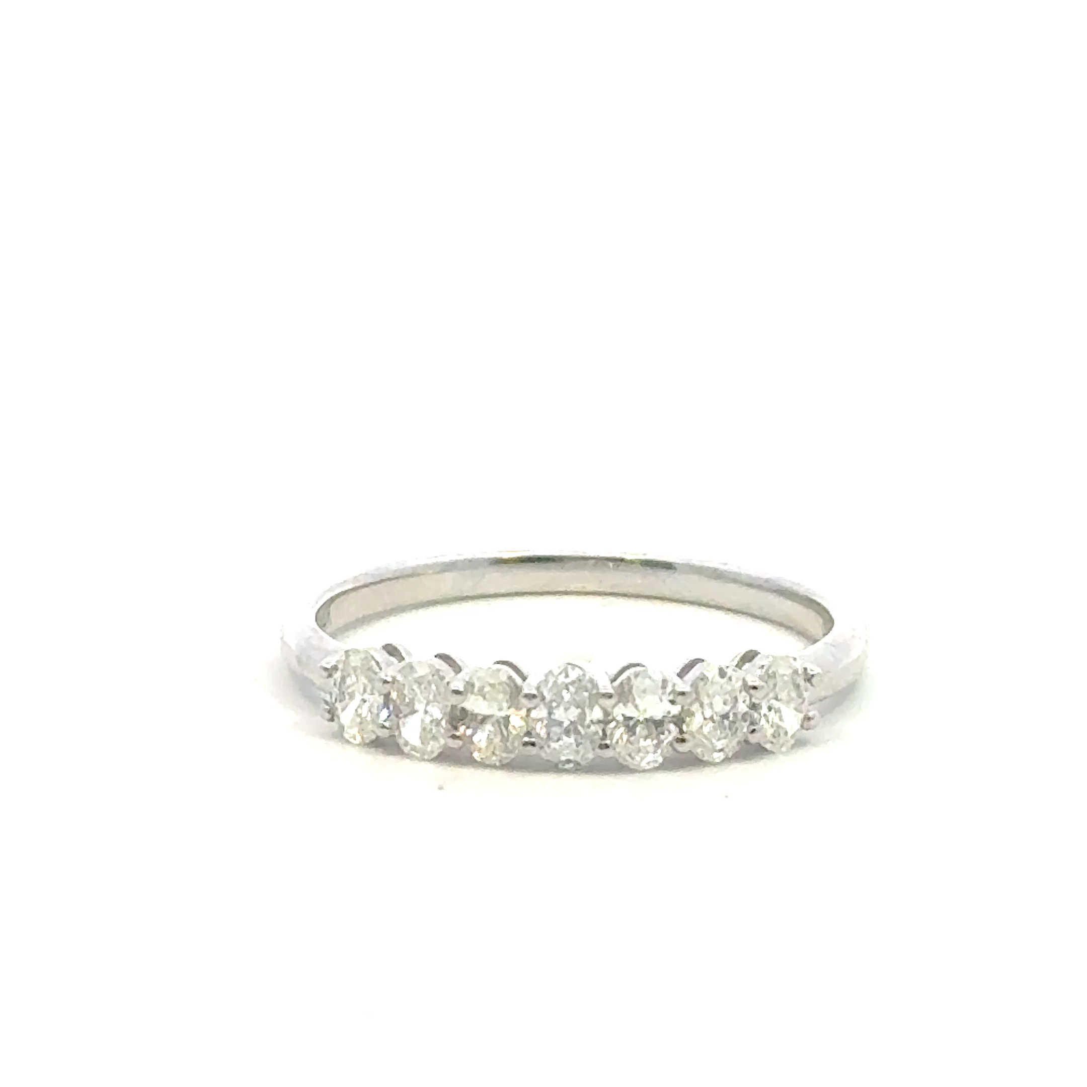 Lab Grown Ring  0.55ctw 5 Ovalset on 1.47gr 14k WG