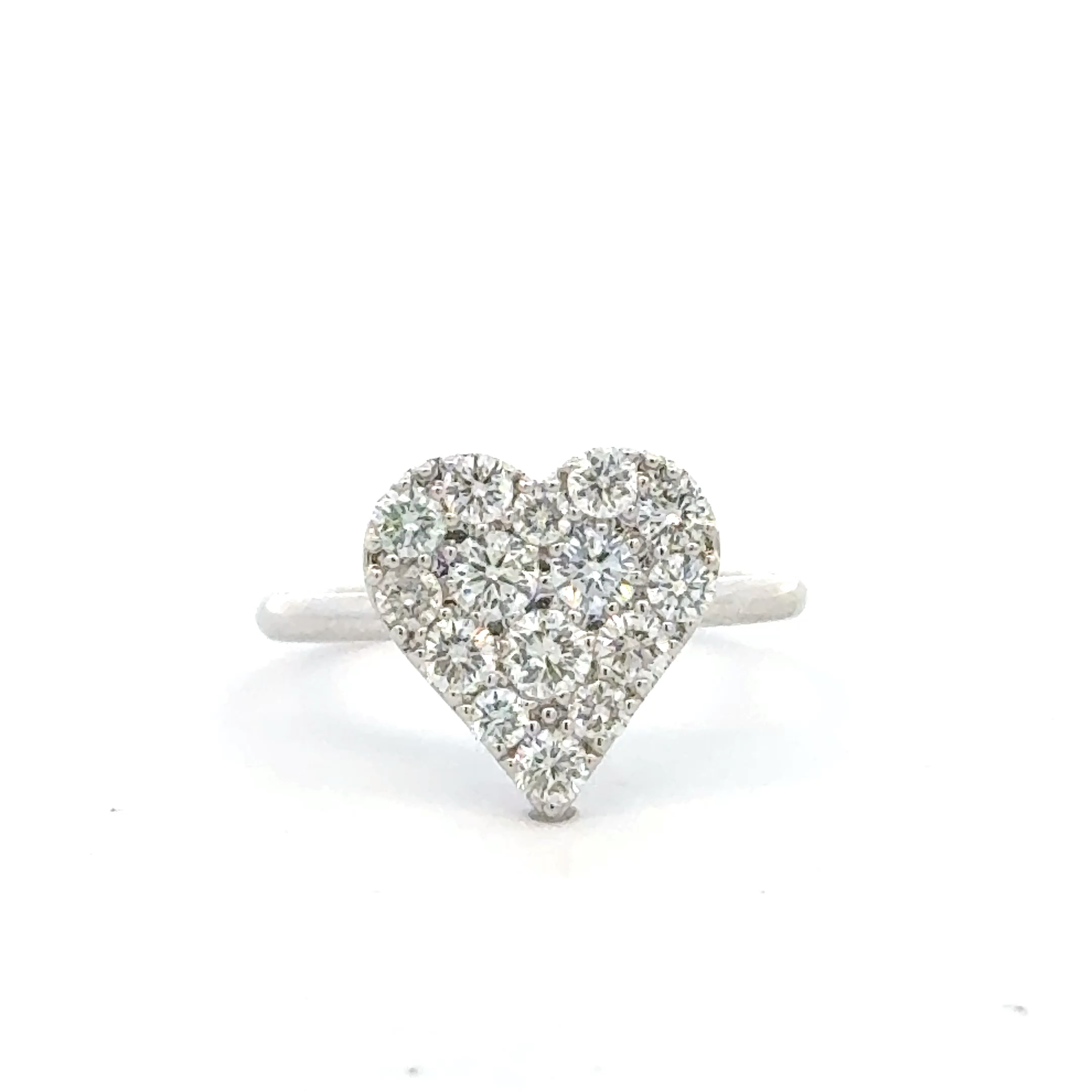 Sparkles Rings  0.92   with 0.92  Round Lab Grown Diamond Sides set on 1.71gr 14k WG