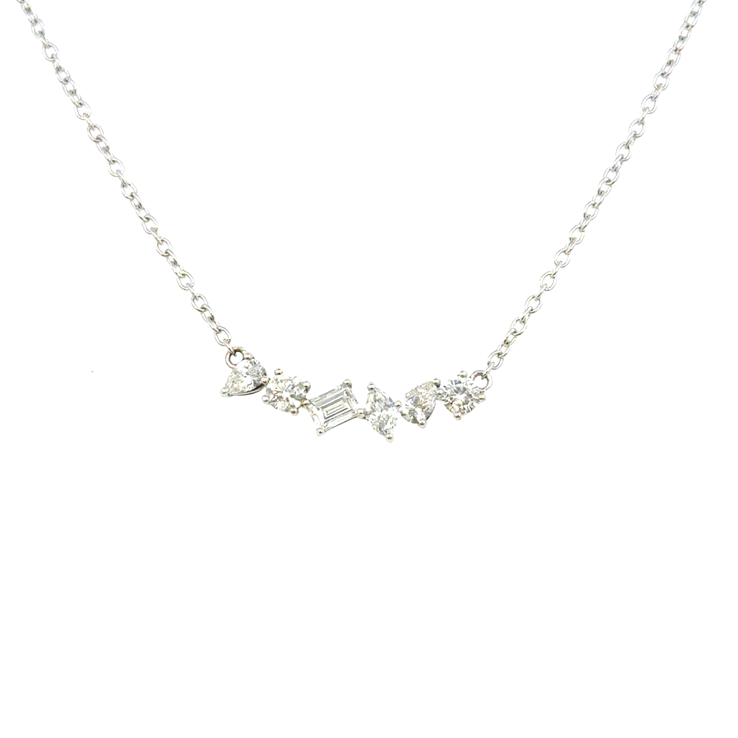 LUCY Pendants  0.54   with 0.54 Lab Grown Diamond Sides set on 0.36gr 10k WG