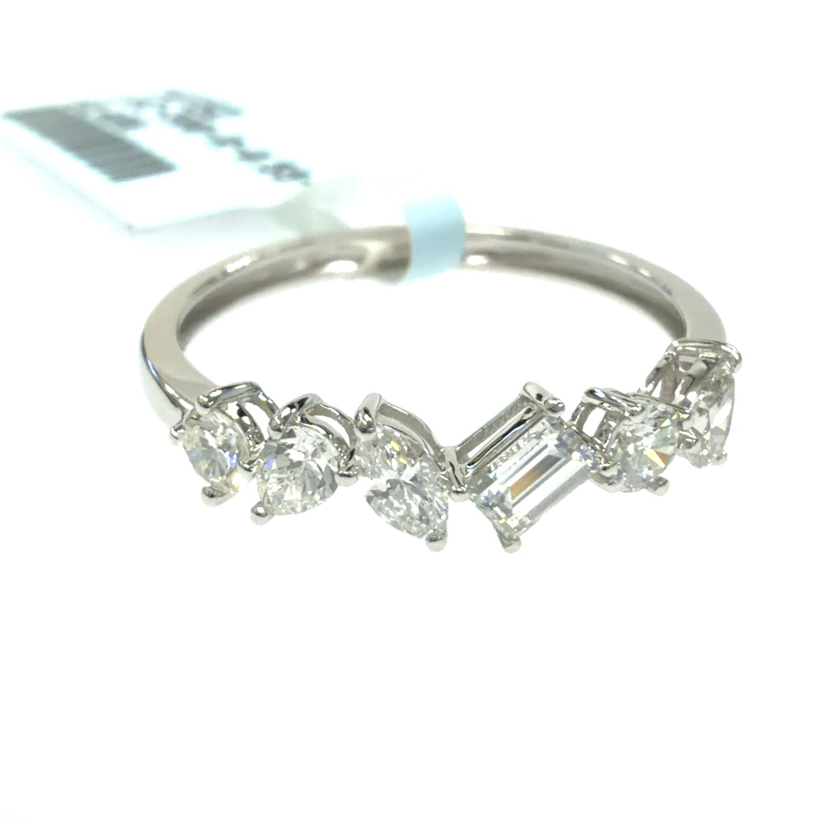 Sparkles Rings  0.55   with 0.55 Lab Grown Diamond Sides set on 0.91gr 10k WG