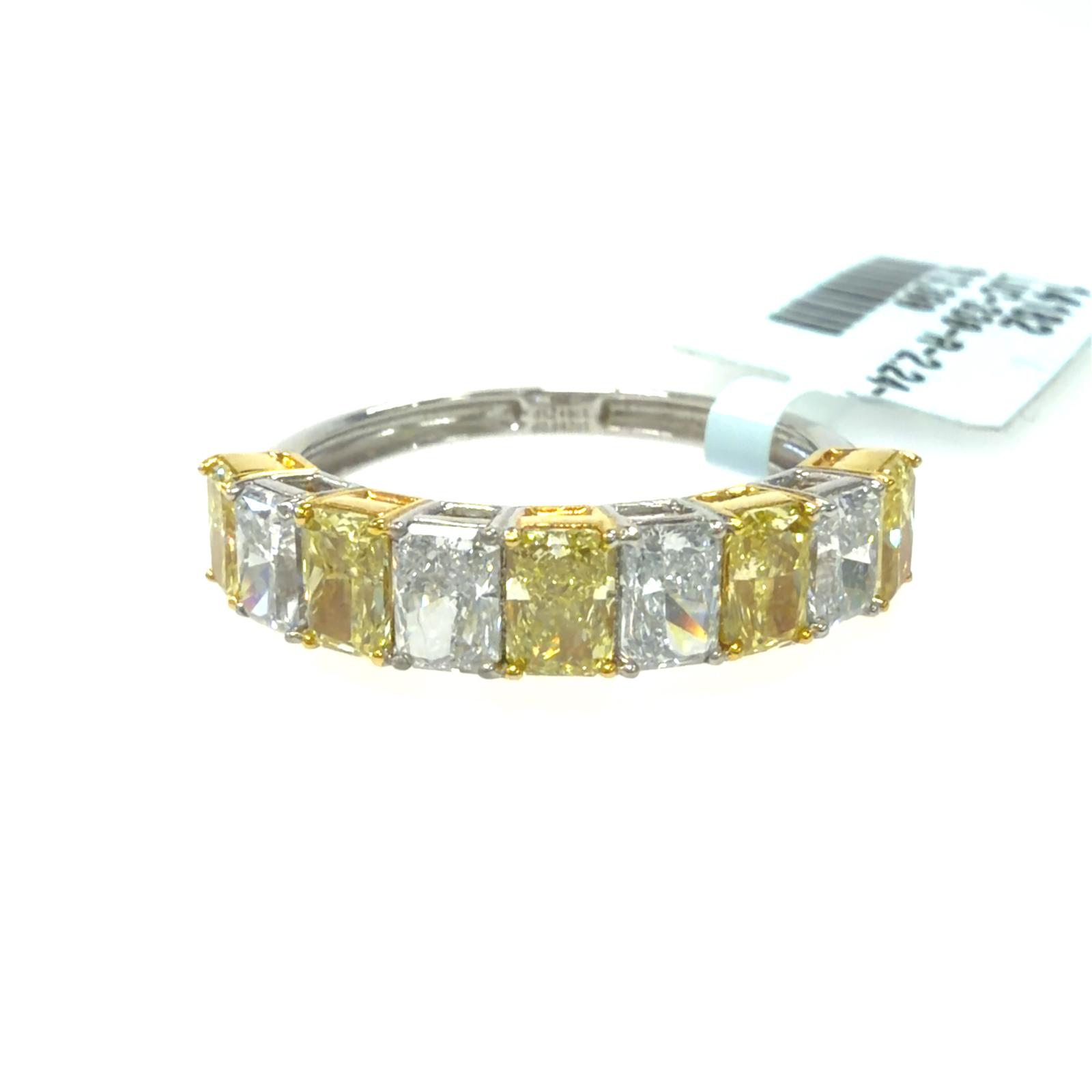 14k TT Lab Grown Diamond  Rings  Radiant 1.24CT Radiant   0.99CTW 9D  -2.24CTW  2.22GR