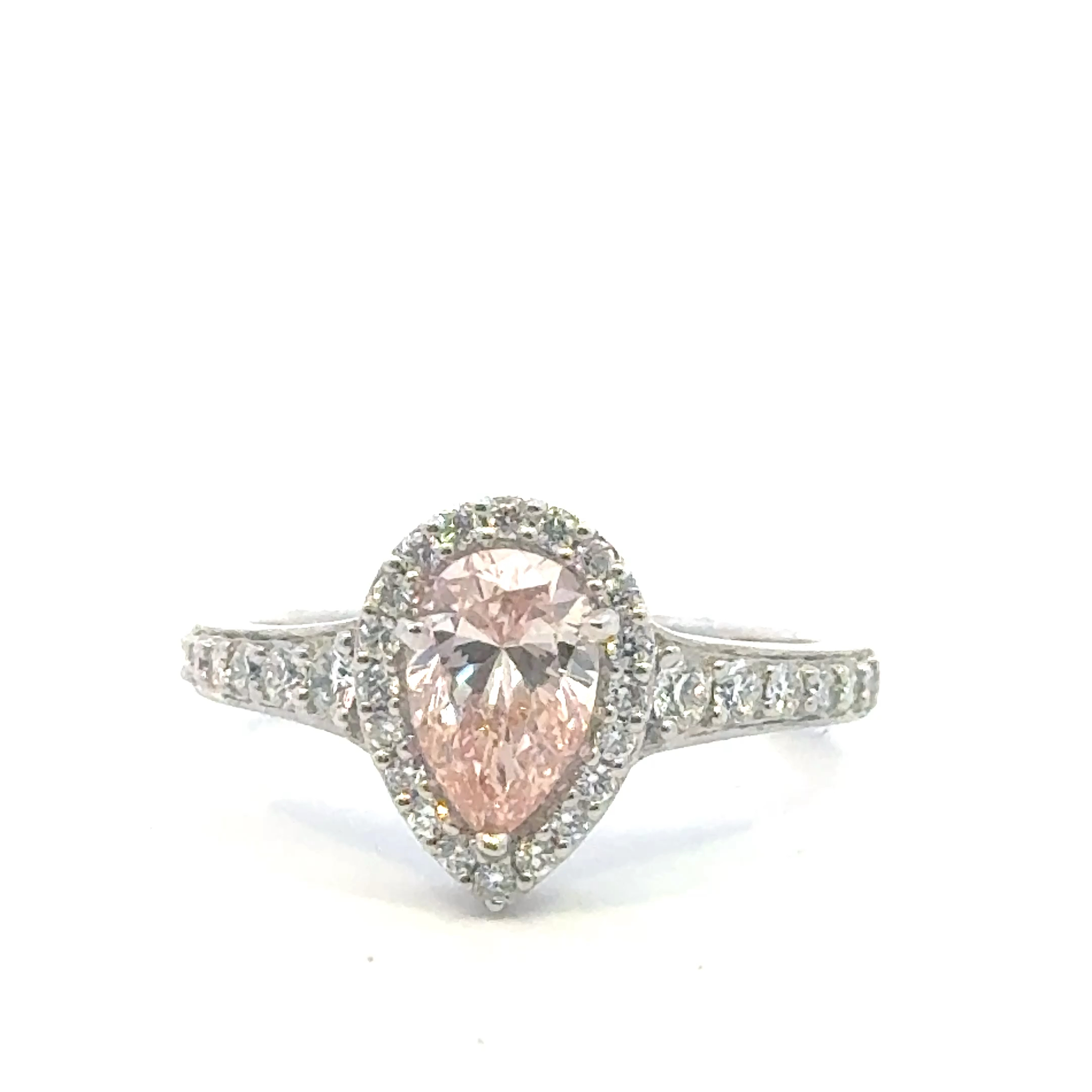 Rings Lab Grown Diamond  14k WG  Rose