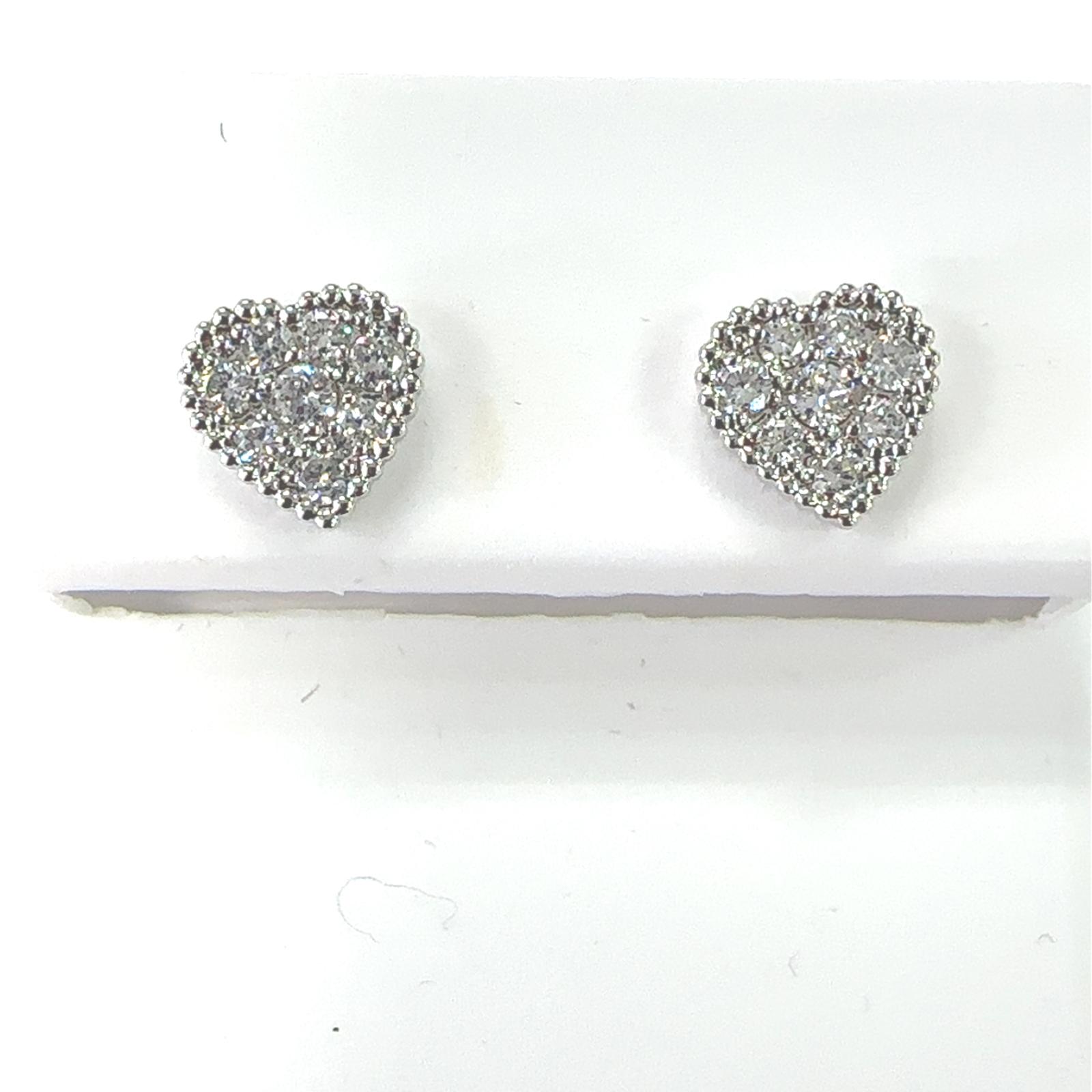 Lucy Earrings  0.54   with 0.54  Round Lab Grown Diamond Sides set on 1.98gr 14k WG