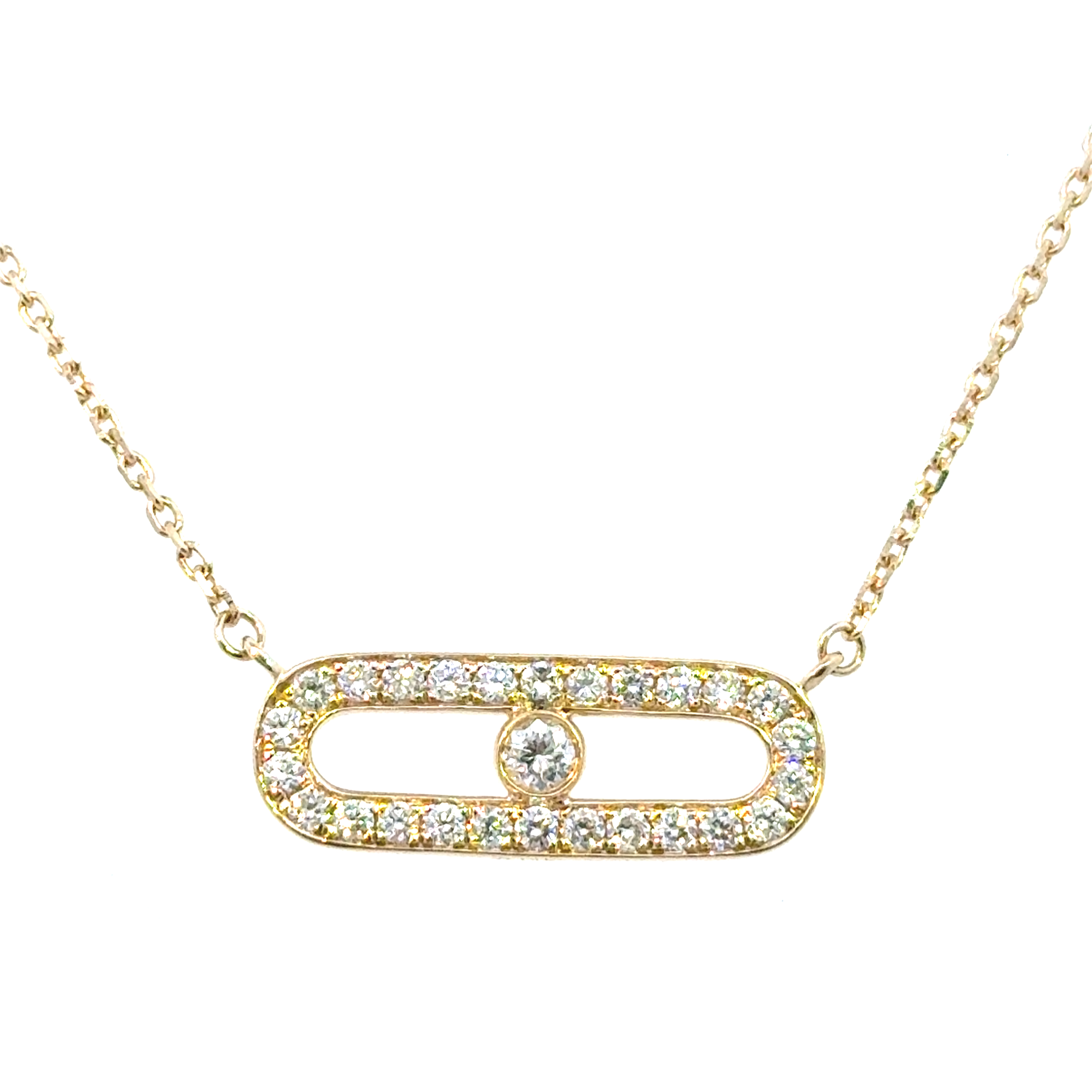 Lucy Collection Necklace 27 DIA 0.46 cts  on 14k YG