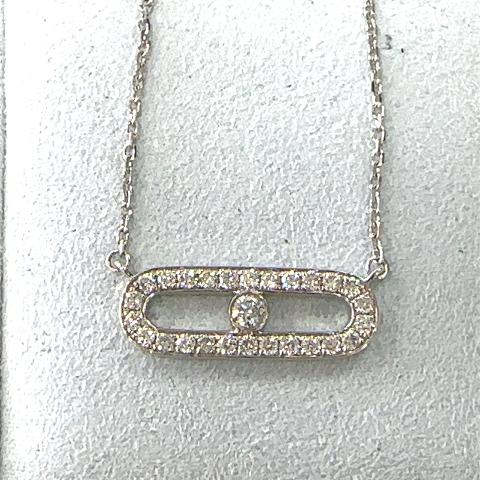 Lucy Collection Necklace 27 DIA 0.46 cts  on 14k WG