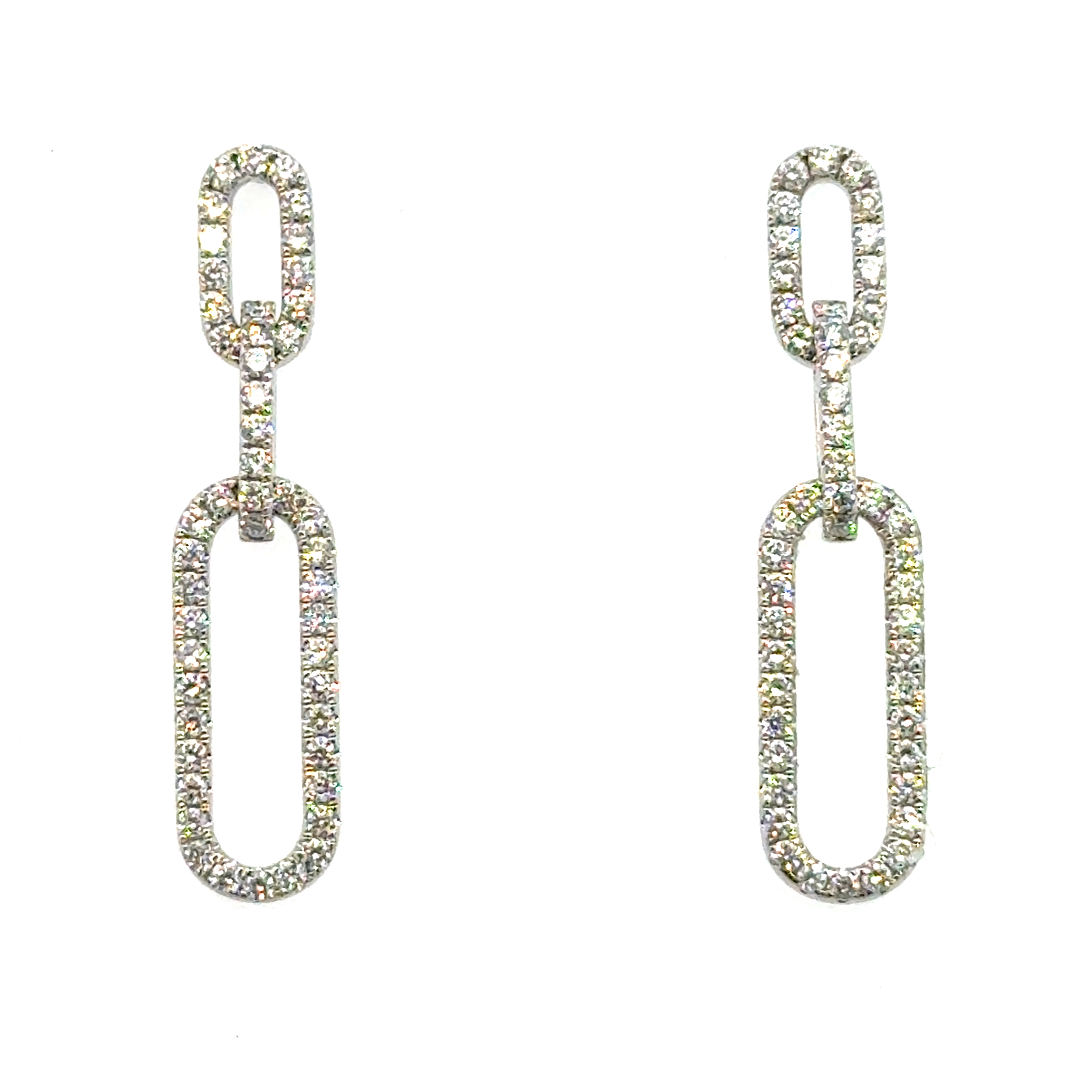 LUCY Collection Earrings with 100 pcs 1.02 ctw set on 2.66 gr 14k WG 2.87 GW