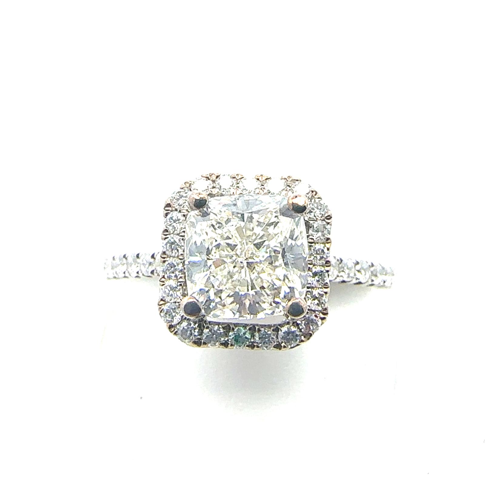 18KW 0.40 CTW SEMI MOUNT ENGAGEMENT RING HR2448-6A 1.50