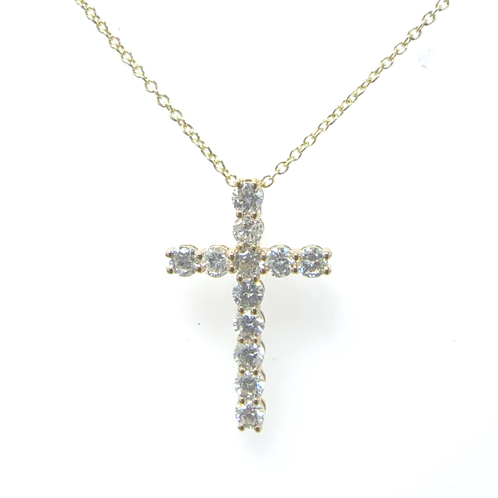 LUCY Collection Pendants with 12 pcs 0.77 ctw set on 0.72 gr 10k YG 0.87 GW