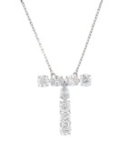 T Lab Grown Collection Pendant with 8 pcs 2.12 ctw set on 2.62 gr 14k WG 3.05 GW