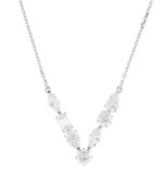 V Lab Grown Collection Pendant with 7 pcs 2.06 ctw set on 2.62 gr 14k WG 3.04 GW