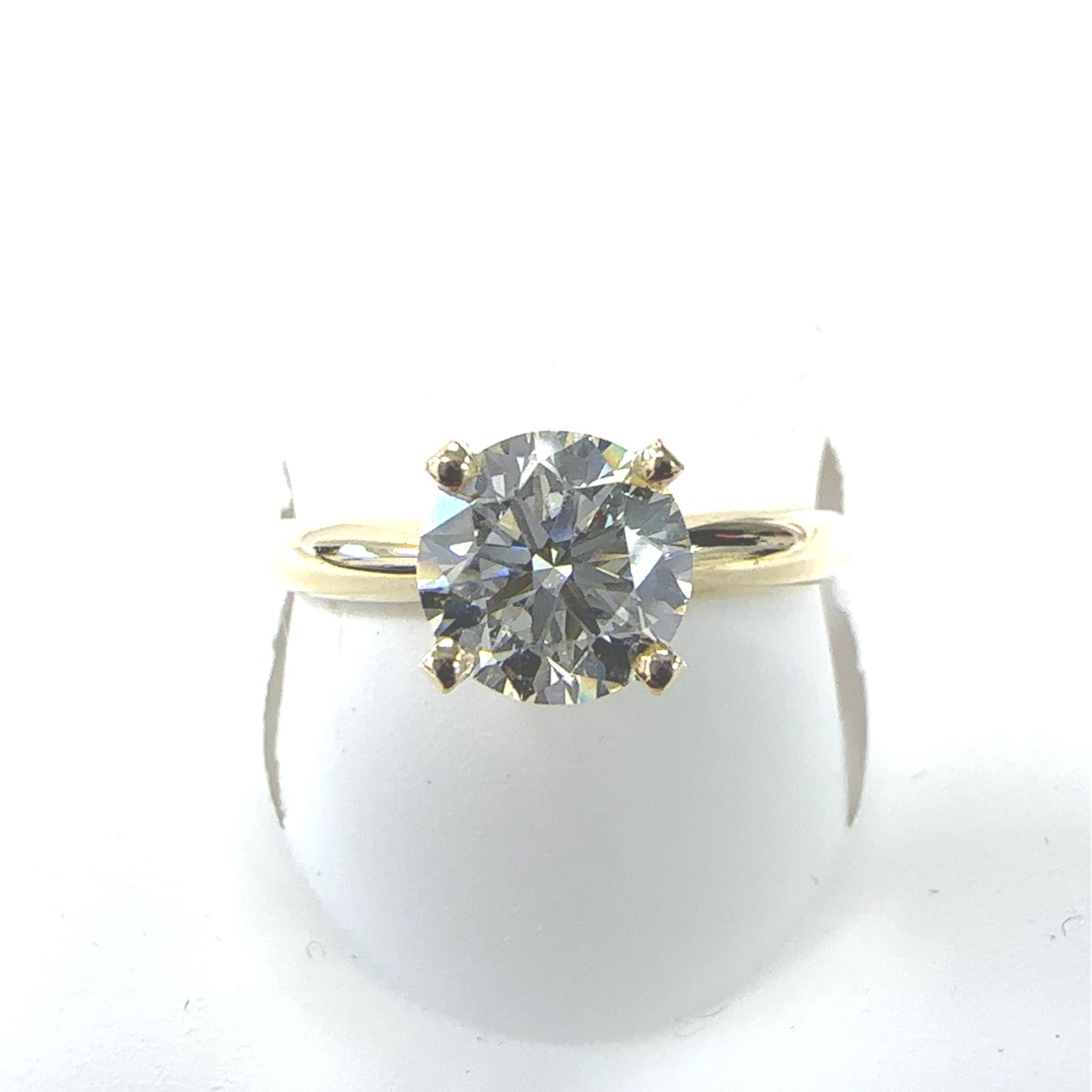 SOLI RING VARSHA PROGRAM 1.20 ct RD J VS2 - EGL-USA (924480407) - Cut:I, Pol.:EX, Sym.: EX, Flr.:Faint- (6.77mm x6.73mm x4.23mm) Diamond Ring , With 2.07G 14ky