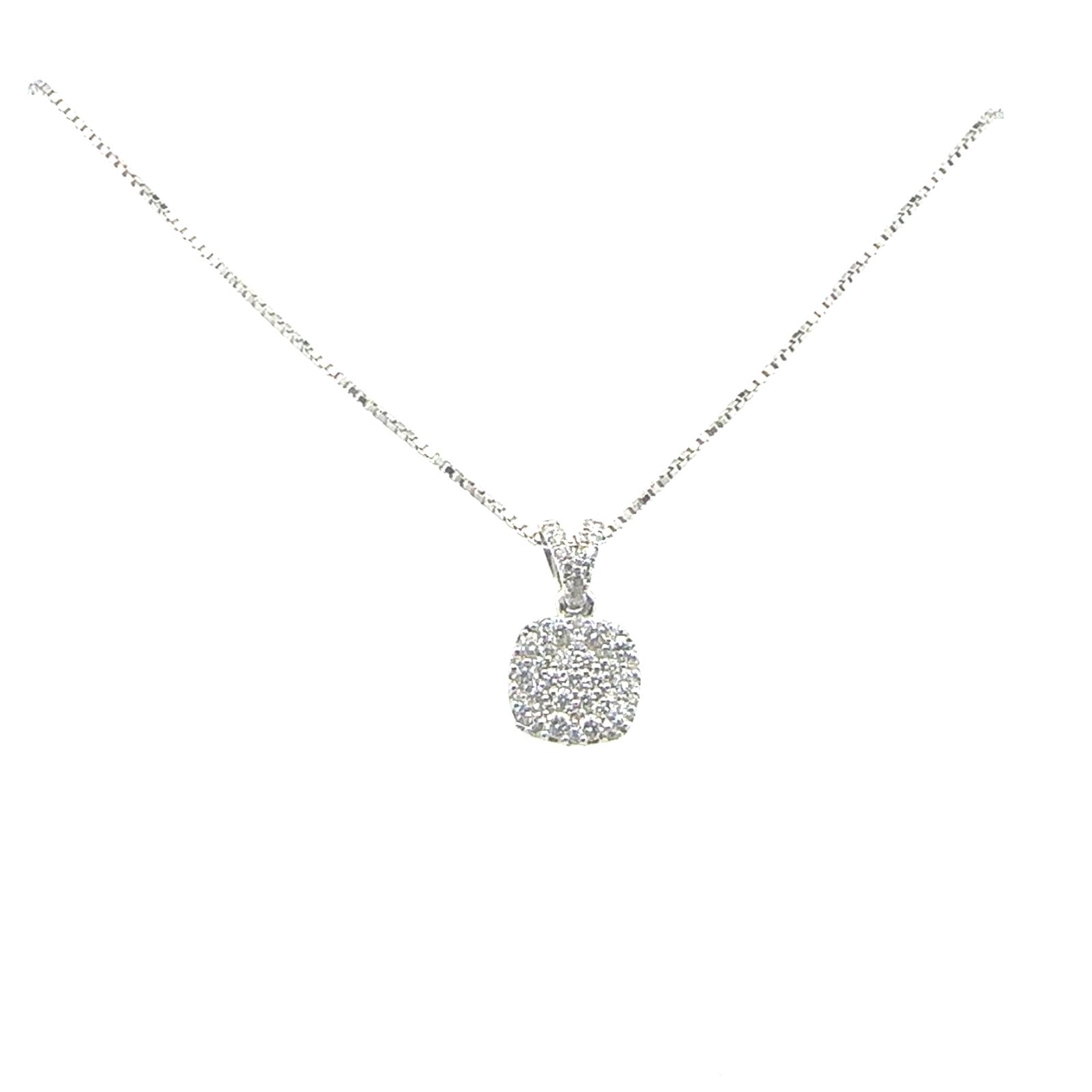 MG Pendants  0.27 CTW 47 RD NATURAL Diamond set on 0.73gr 14k WG