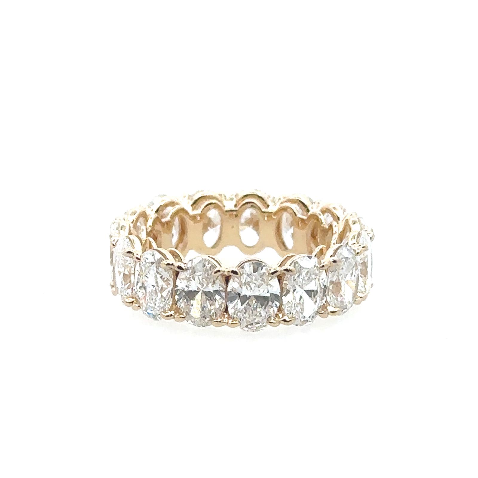 14KY LAB GROWN DIAMOND ETERNITY BAND 16OV-8.30CTW 14KY-4.51GR SZ8