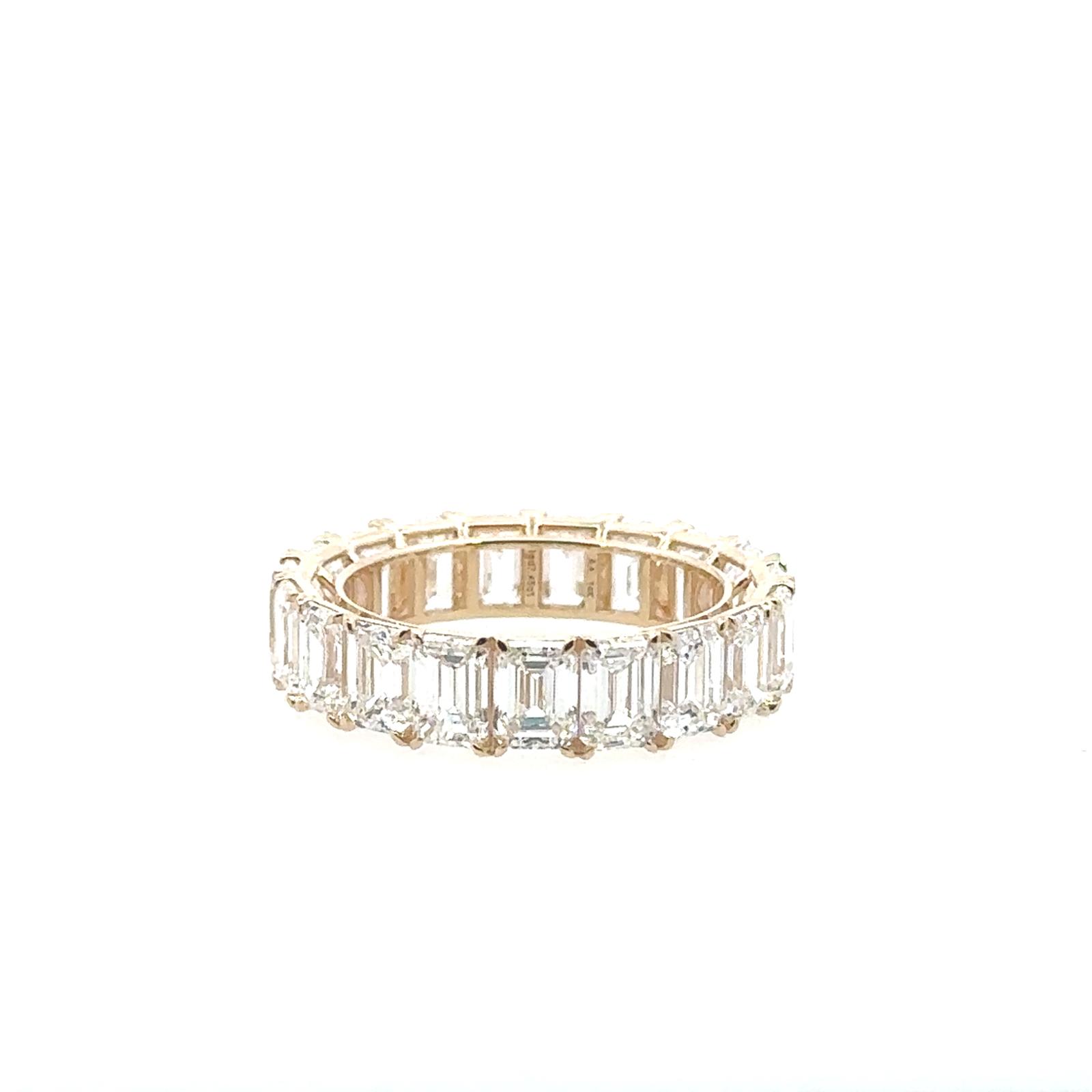 14KY LAB GROWN DIAMOND ETERNITY BAND 20EM-7.84CTW 14KY-3.03GR SZ8