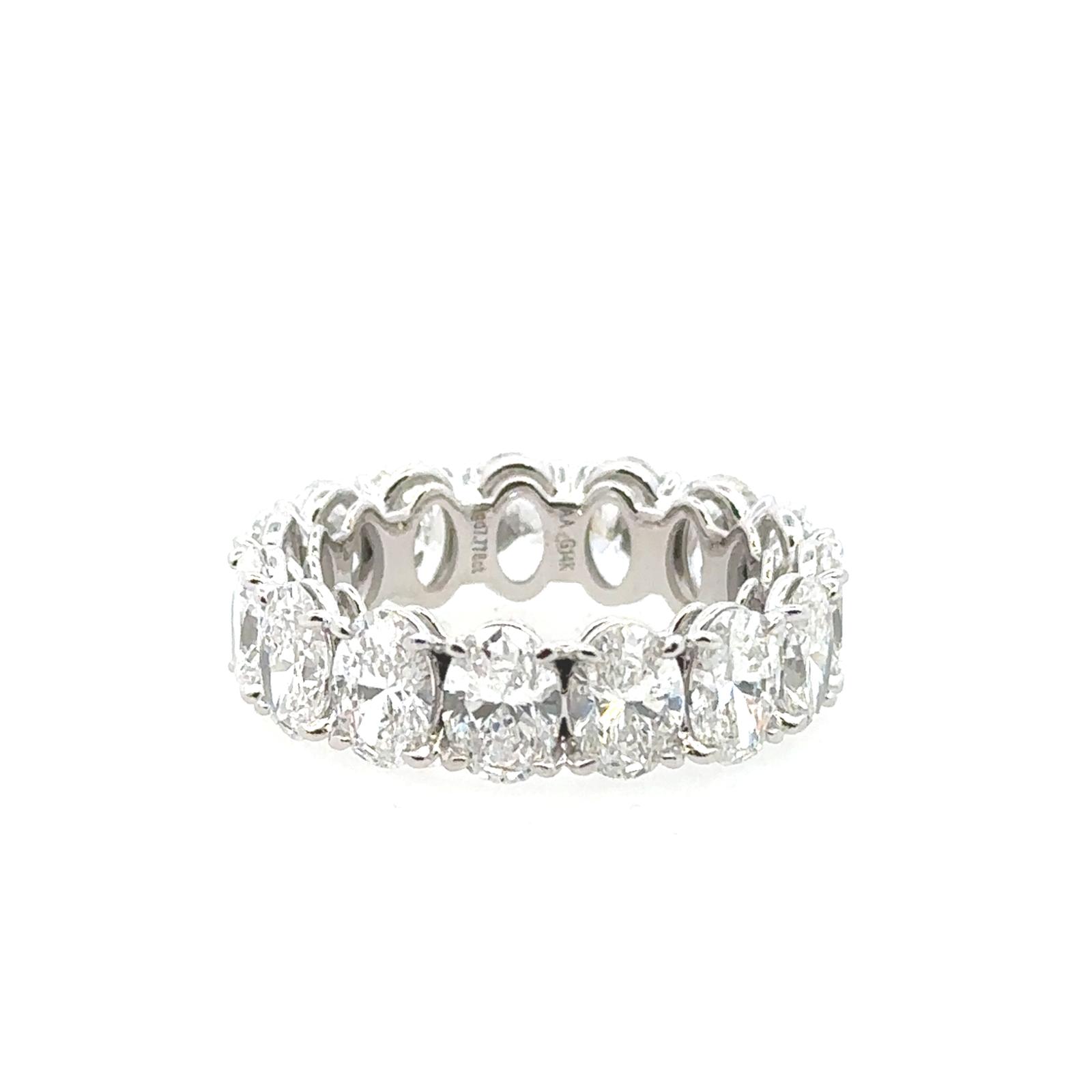 14KW LAB GROWN DIAMOND ETERNITY BAND 15OV-7.78CTW 14KW-4.44GR SZ7